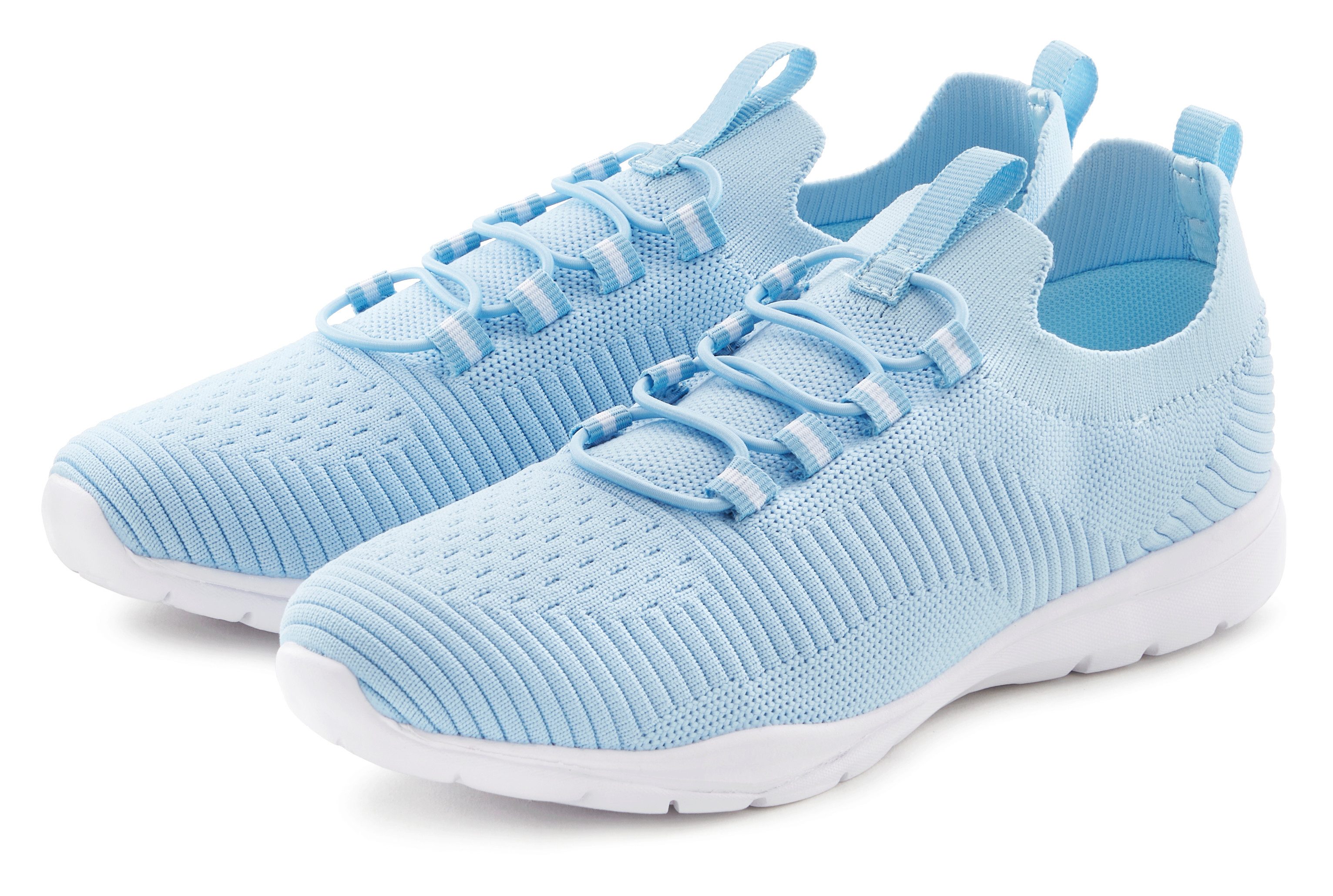 Vivance Sneakers Slip-ins, vrijetijdsschoen, lage schoen superlicht van textiel VEGAN dames lage sneakers maat 40 EU blauw