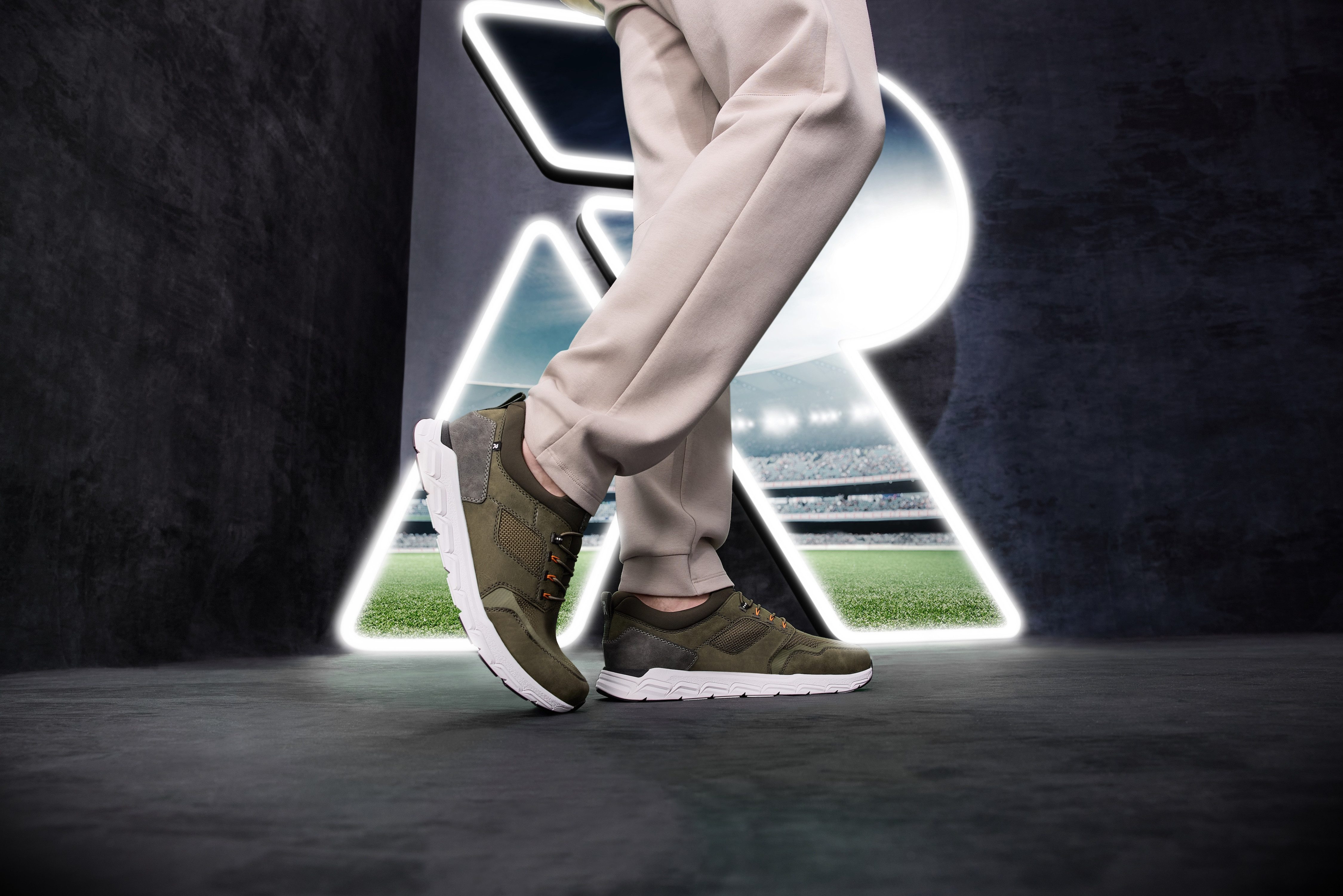 RIEKER Sport Slip-on sneakers uit de nieuwe christoph kramer collectie, met memocup binnenzool