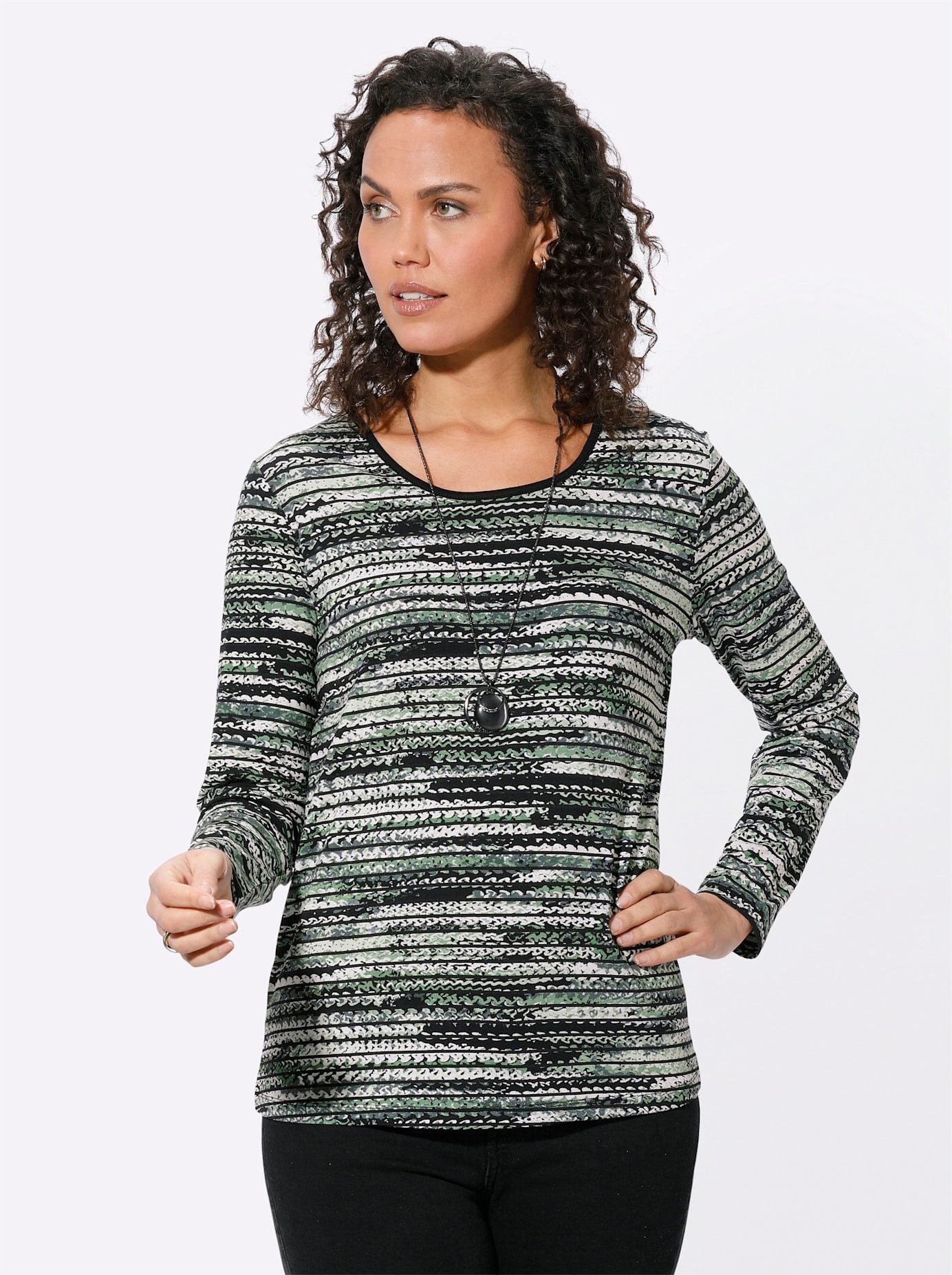 Casual Looks Shirt met print Gedessineerd shirt (1-delig)
