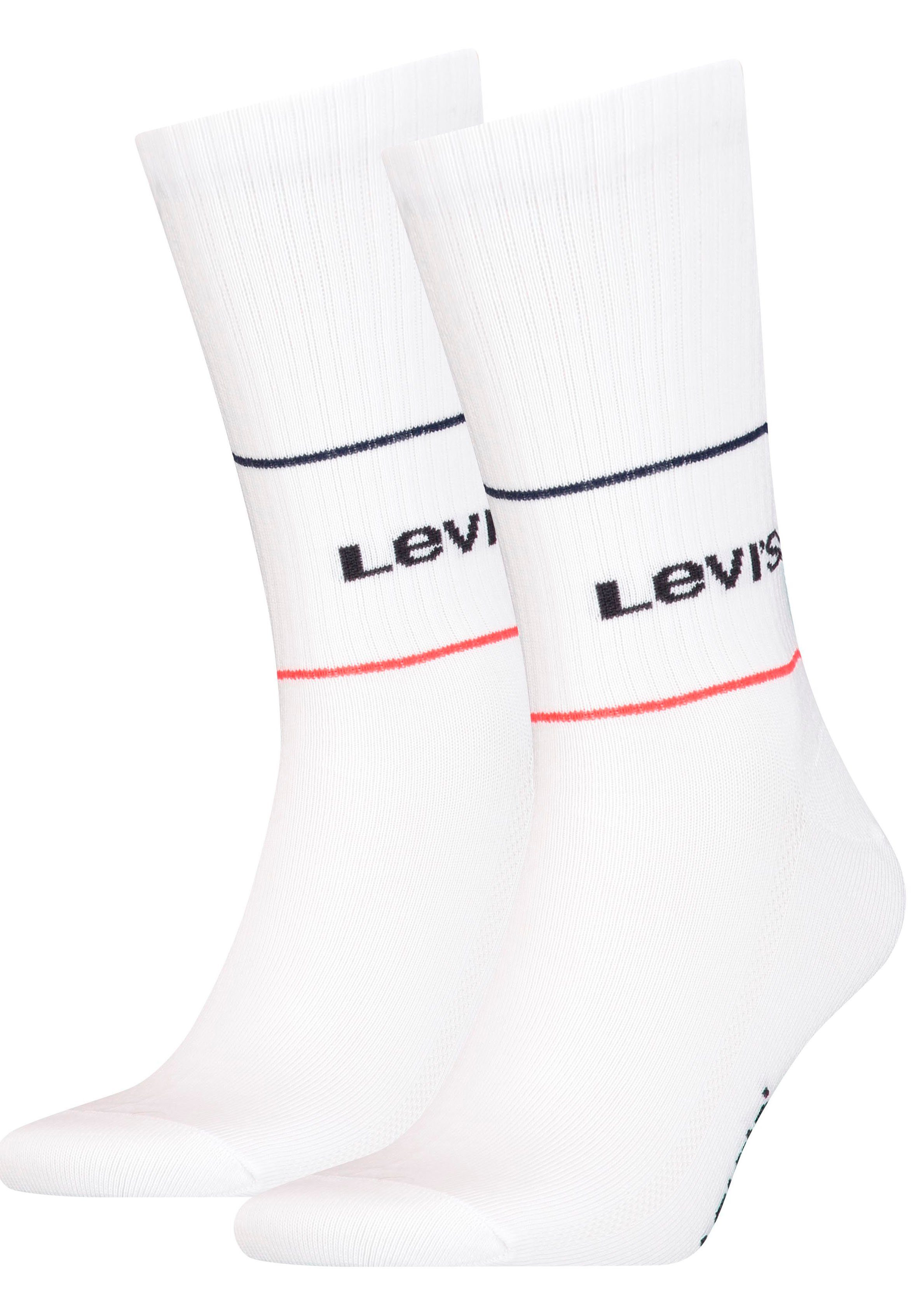 Levi's® Sportsokken met brede logoband (2 paar, Set van 2)