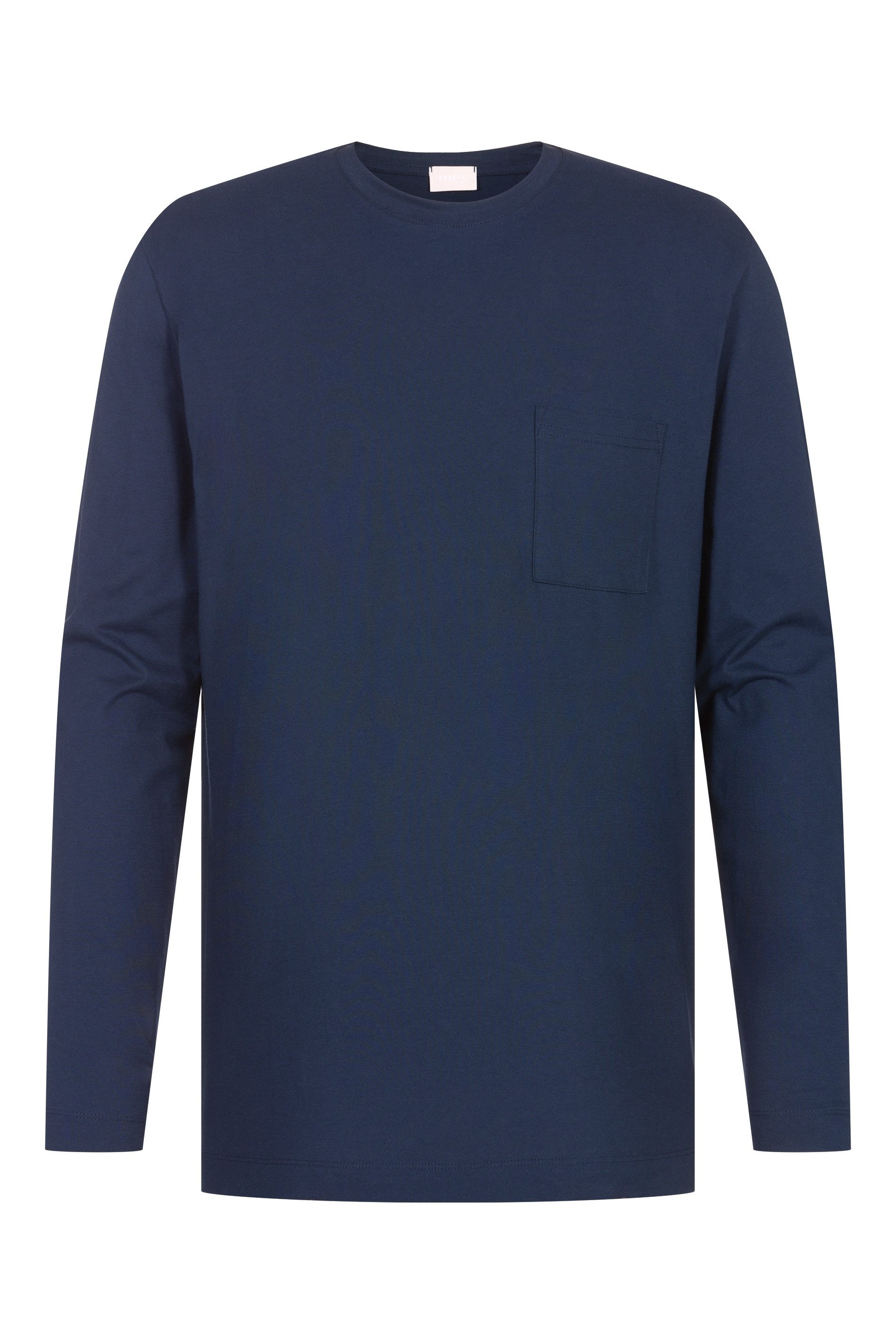 Mey Pyjama RED TILE Shirt met lange mouwen en borstzak