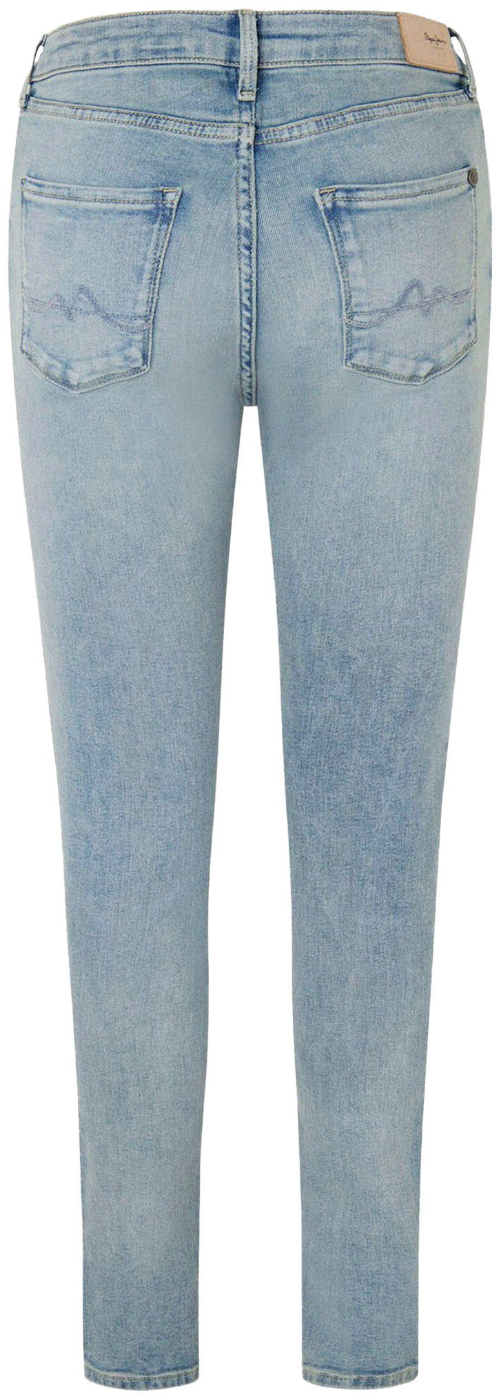 Pepe Jeans Skinny fit jeans in gebruikte look