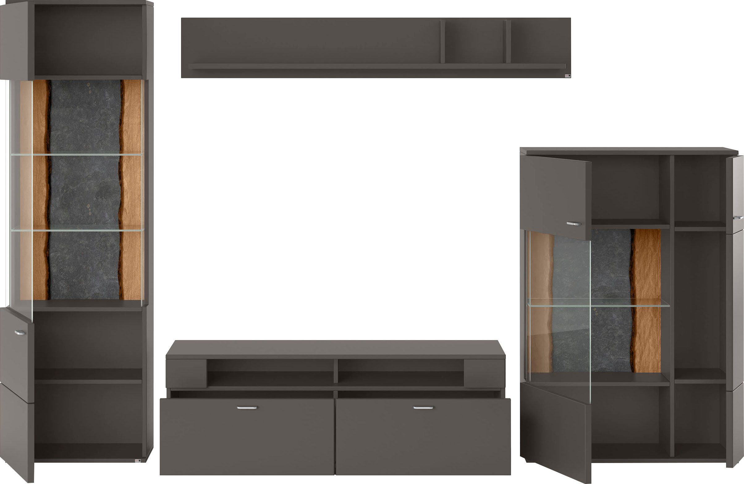 set one by Musterring Wandmeubel Tacoma Type 02, met wandboard (set, 4-delig)
