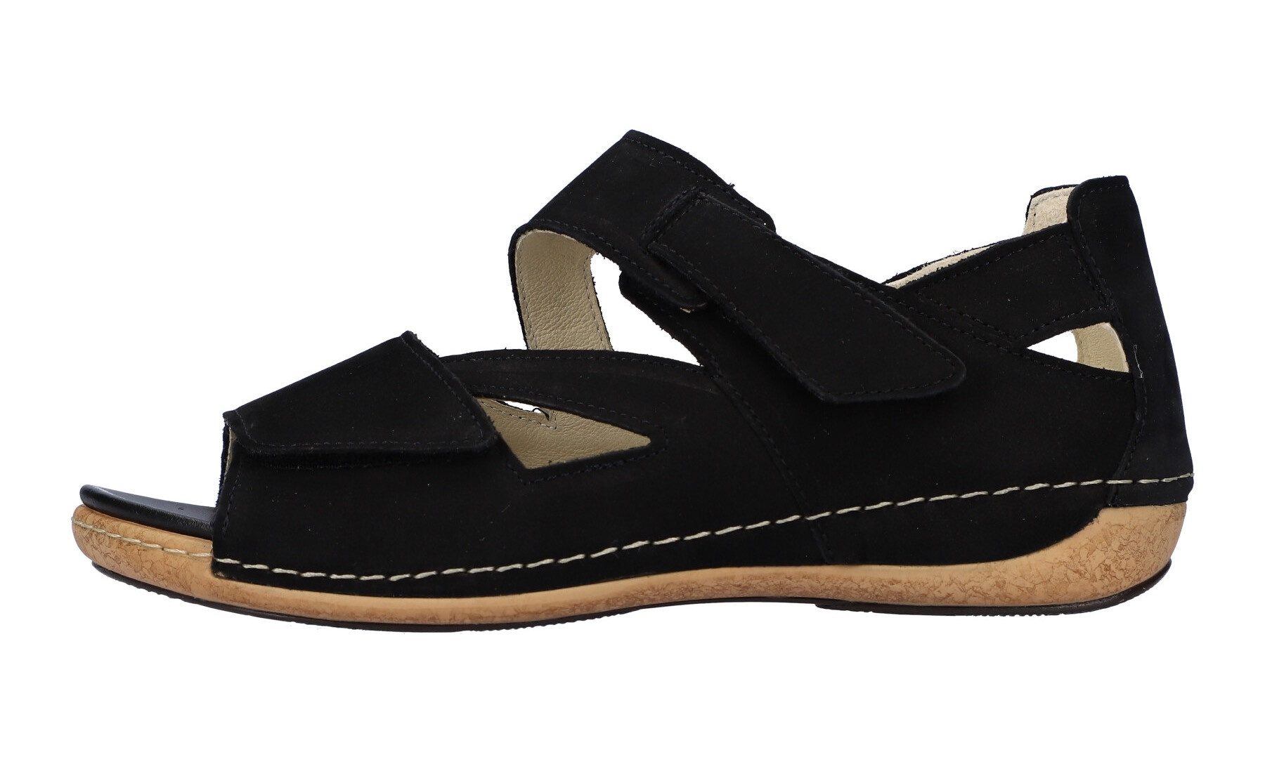 Waldläufer Sandalen HELIETT , wedge-sandaal, zomerschoen, comfort-schoen, klittenbandsluitingen, h-breedte
