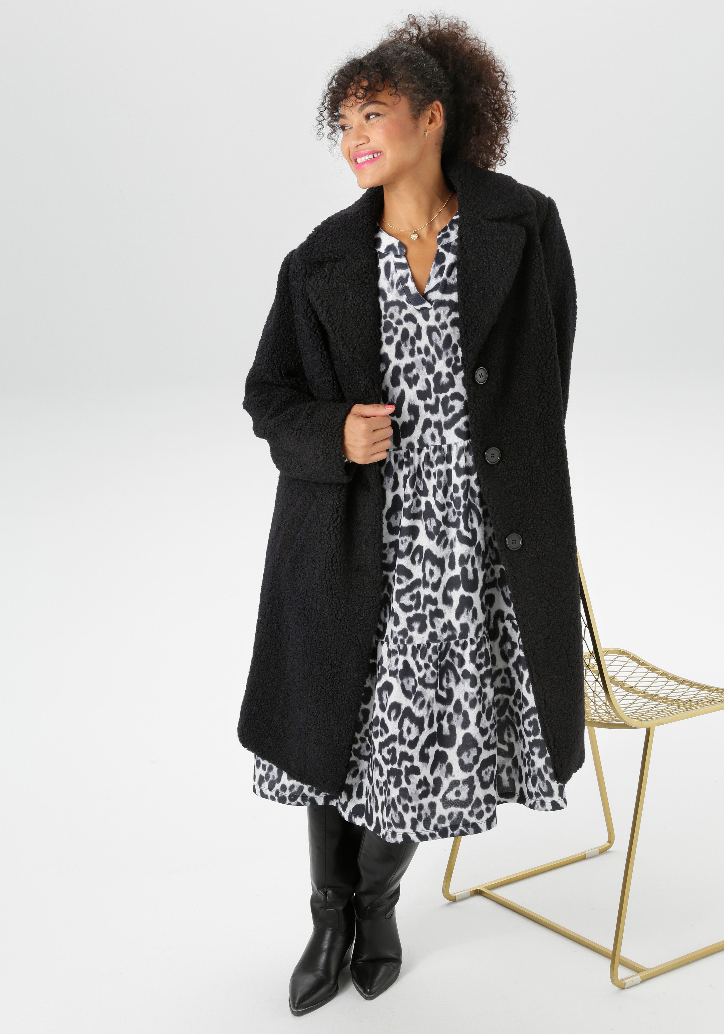 Aniston PLUS Jack van imitatiebont in pluche-look - nieuwe collectie