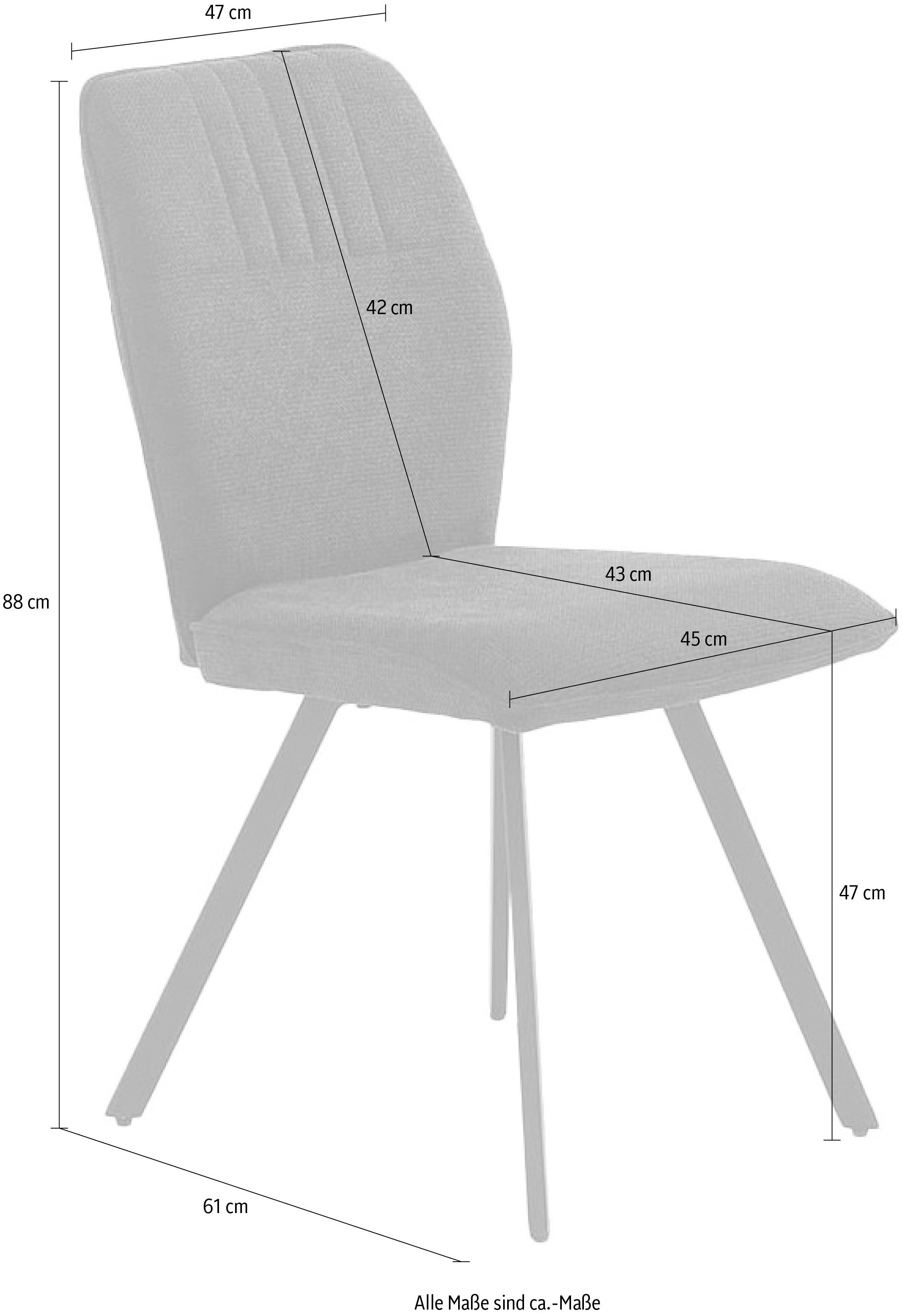 Jockenhöfer Gruppe Stoel met 4 poten Kelly (set, 4 stuks)