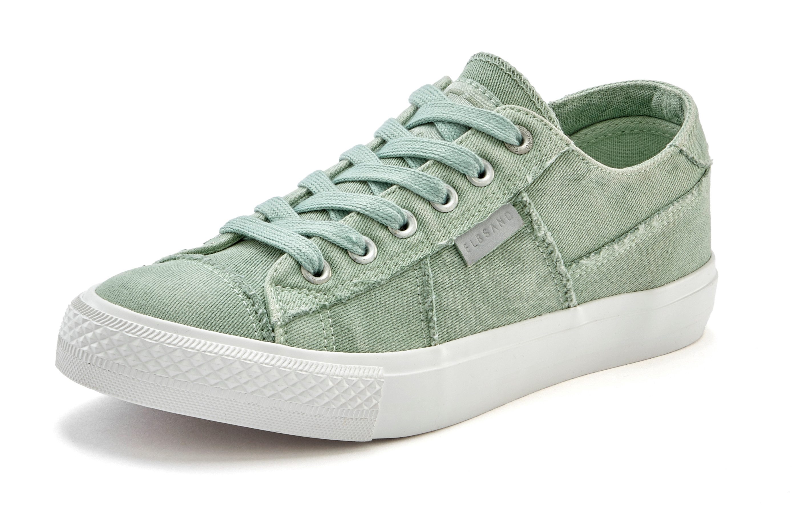Elbsand Sneakers Veterschoen, vrijetijdsschoen van textiel, used-look VEGAN