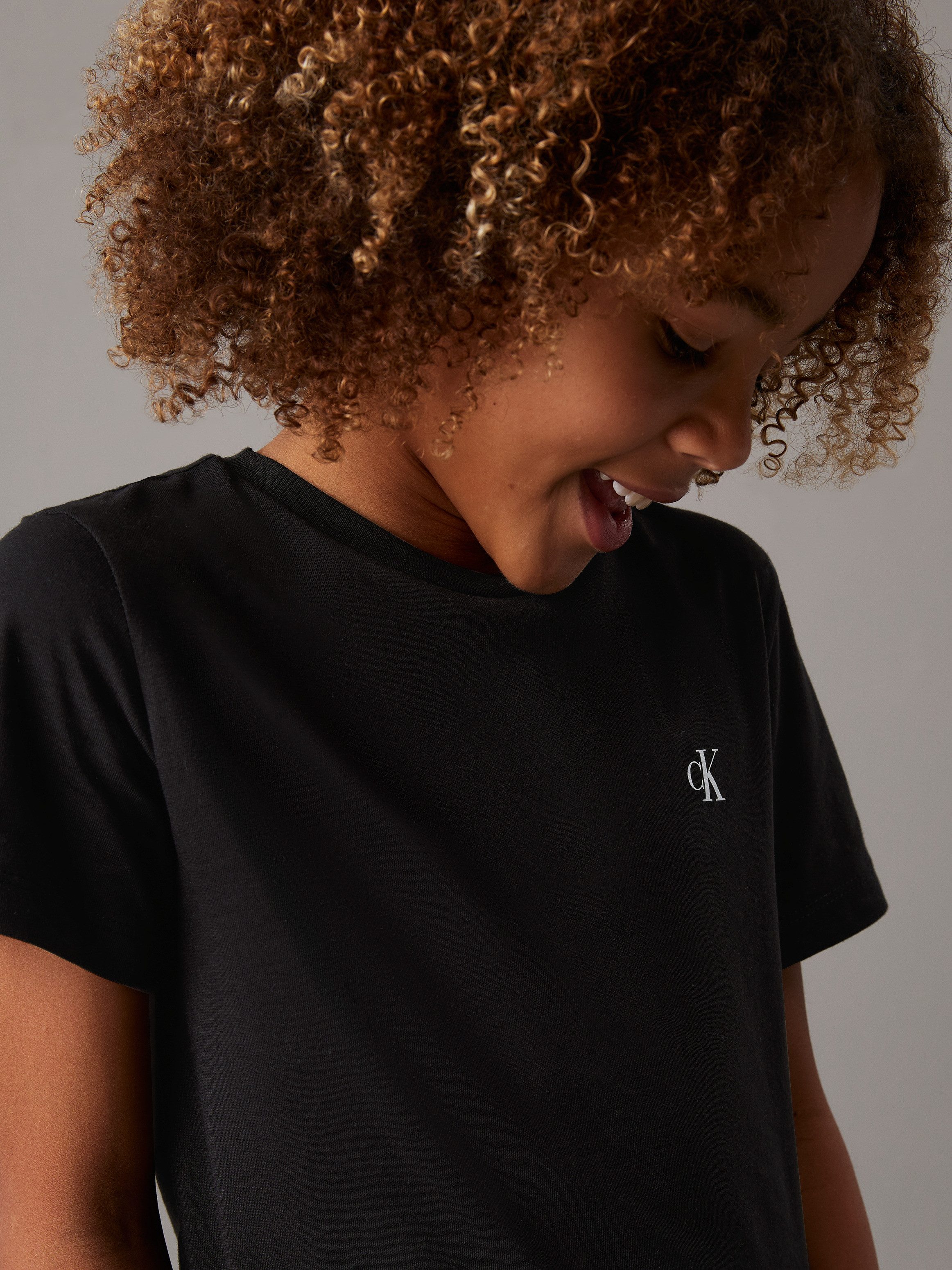 Calvin Klein T-shirt 2-PACK MONOGRAM TOP voor kinderen tot 16 jaar met logo-opdruk (2-delig)