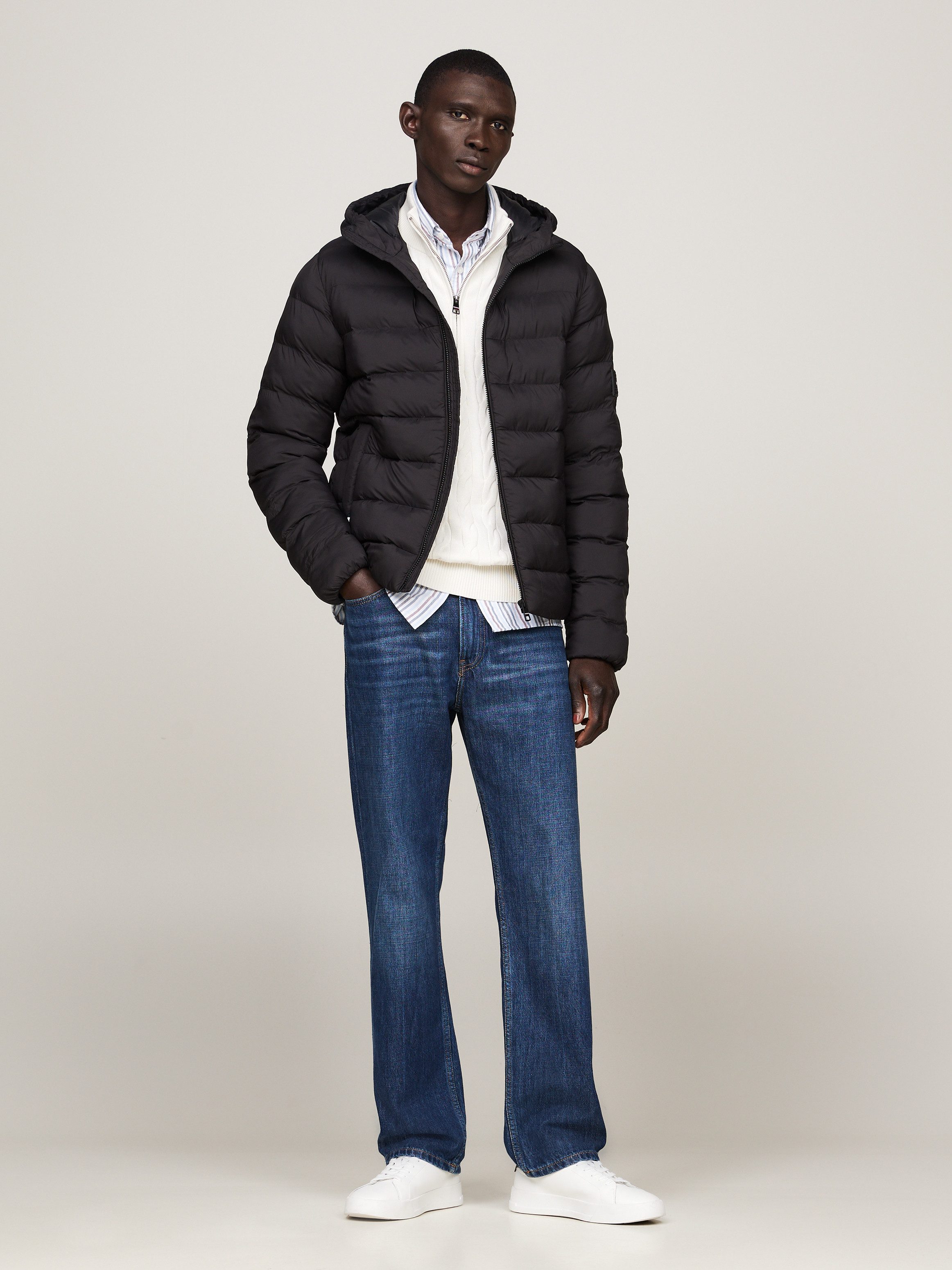 Tommy Hilfiger Gewatteerde jas MID WEIGHT HOODED JACKET