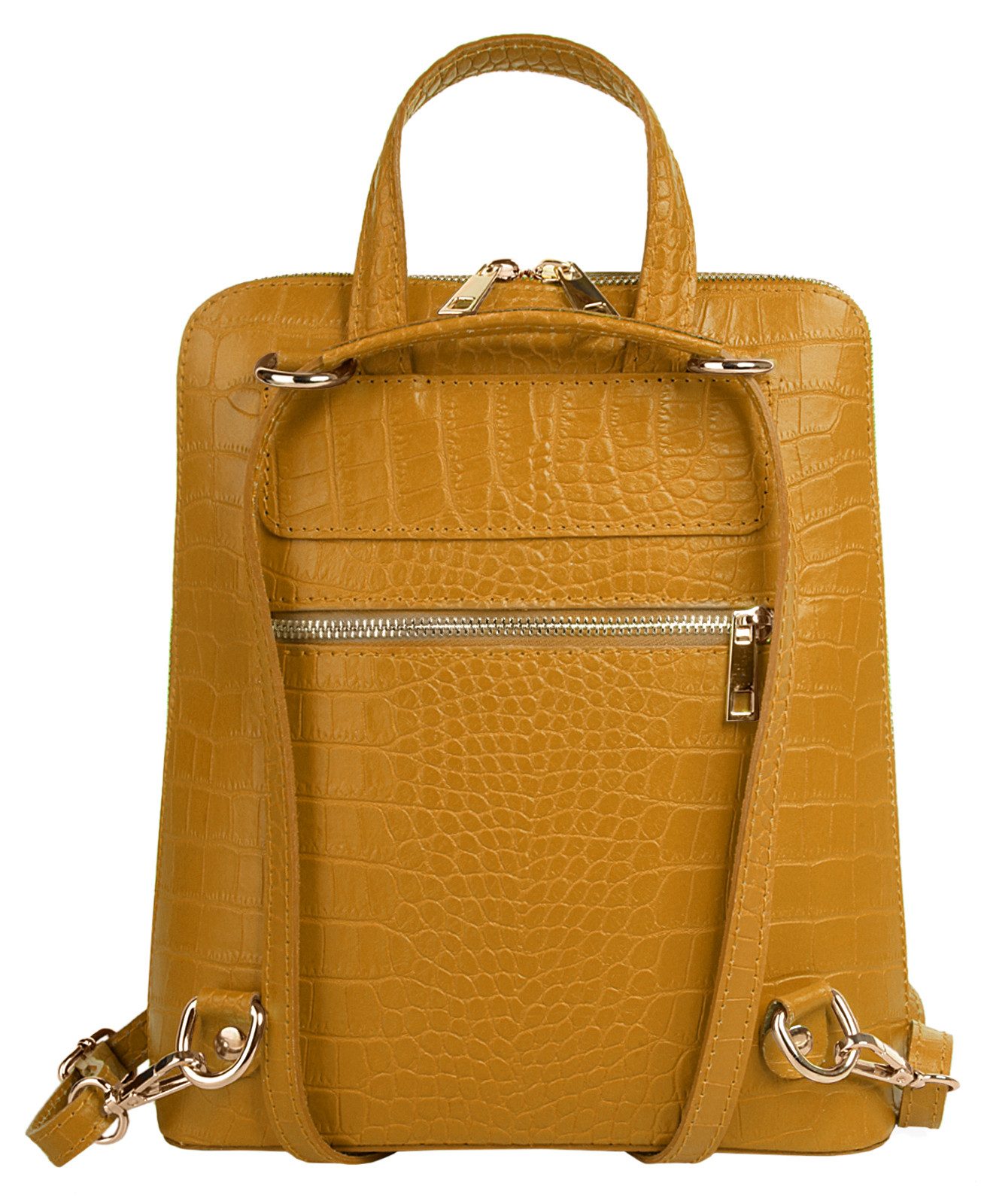 Cluty Rugzak echt leer, made in italy