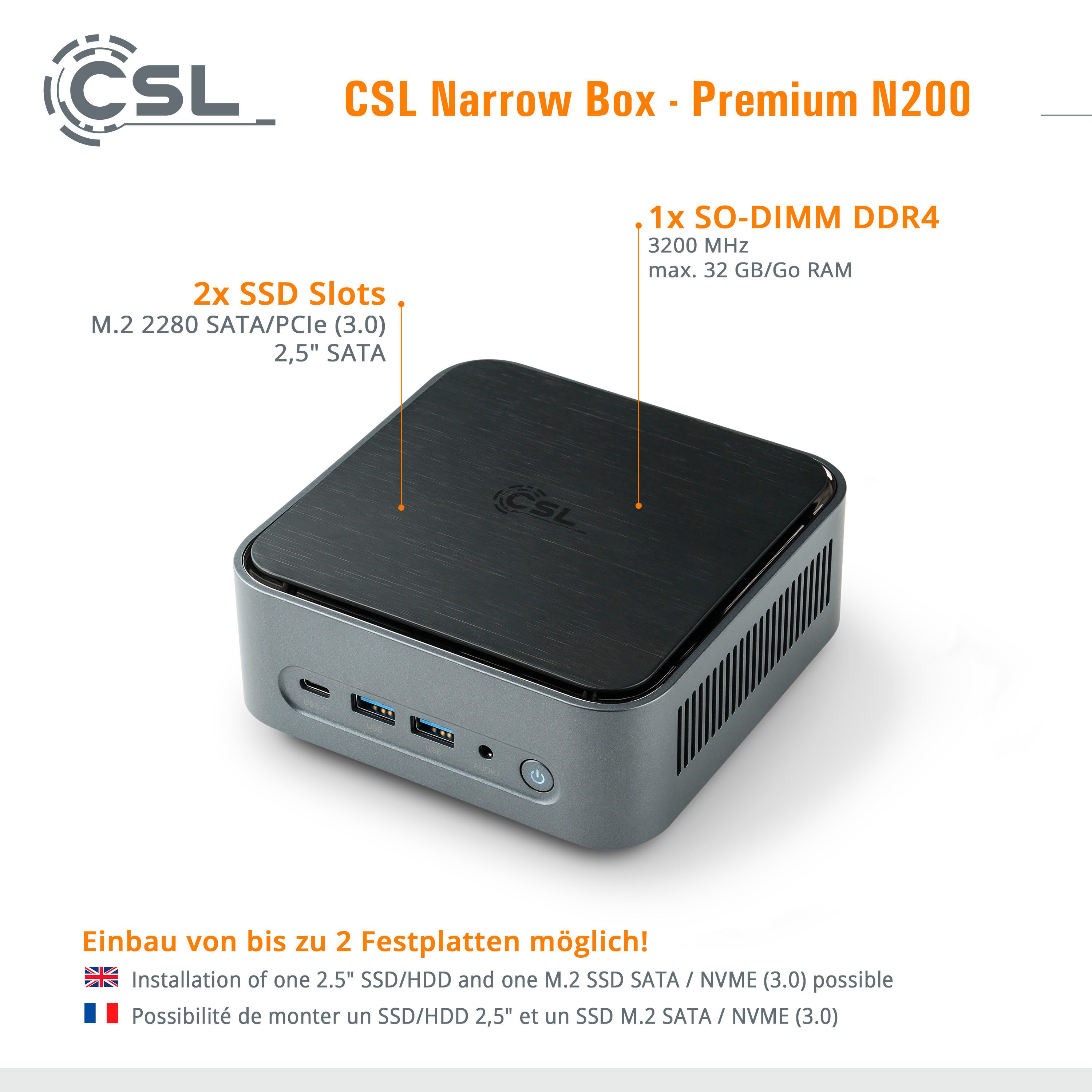 CSL Mini-pc Narrow Box Premium