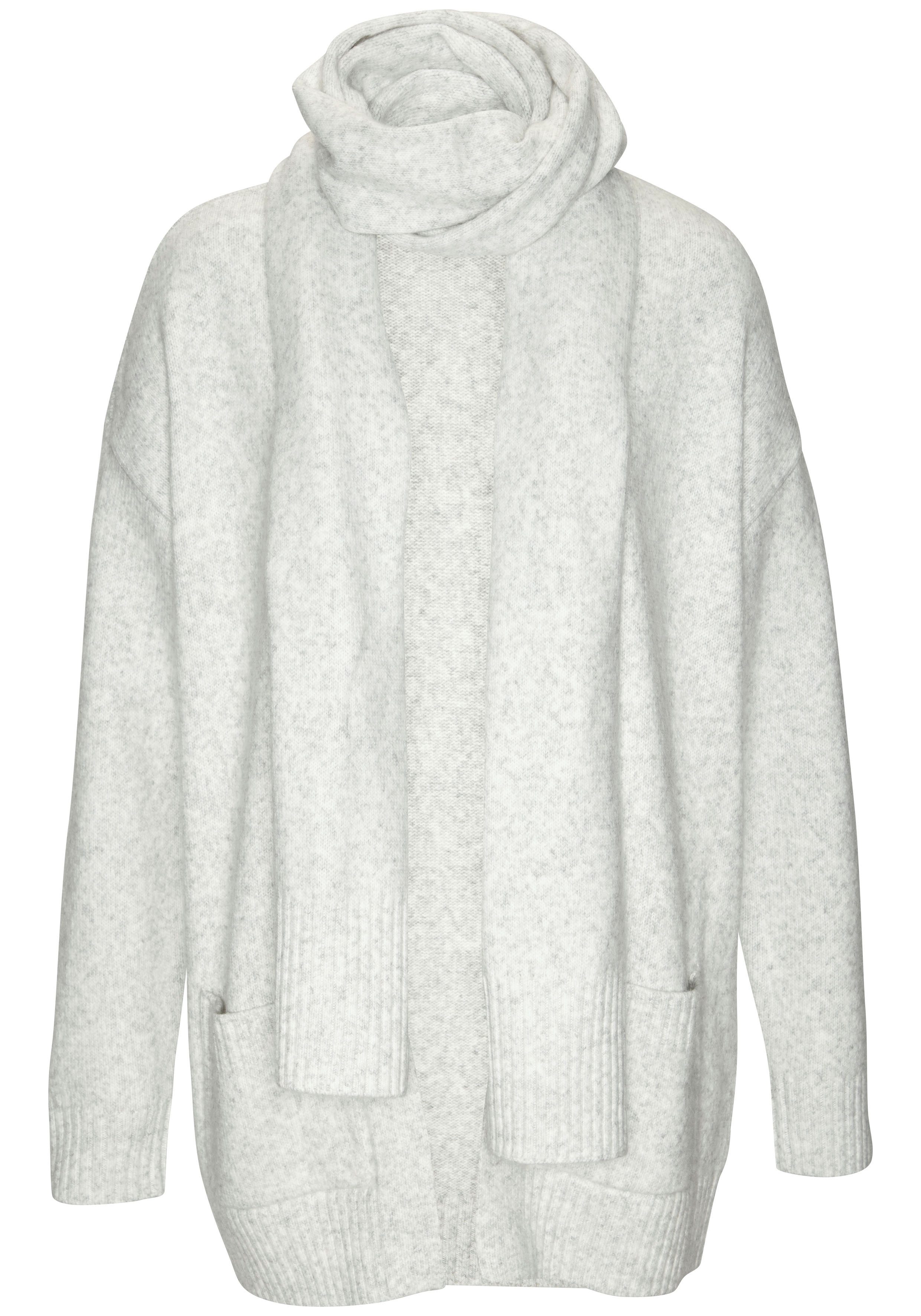 Vivance Vest van knuffelige breikwaliteit, cardigan (set, Met sjaal)