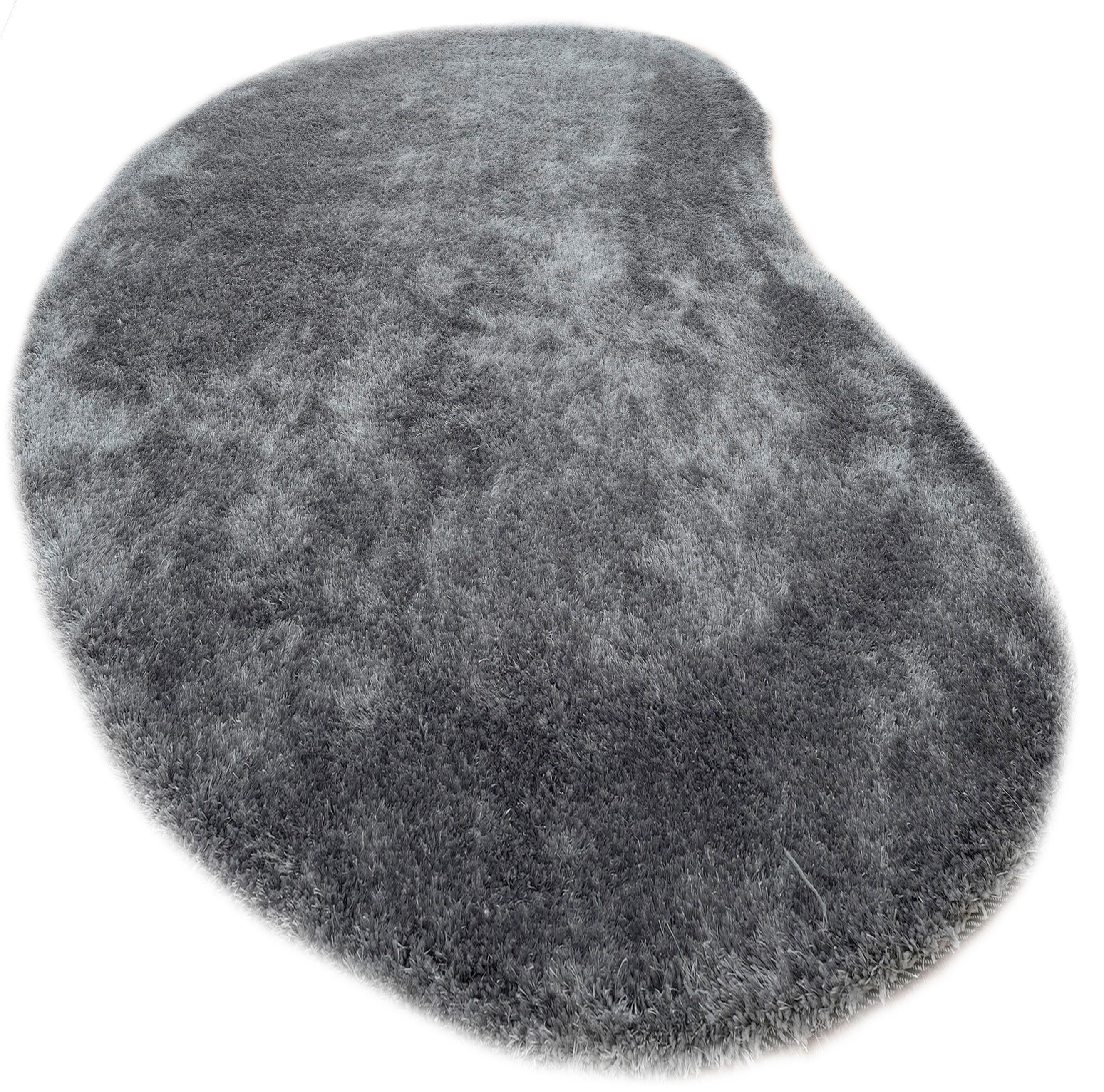 Bruno Banani Hoogpolig vloerkleed Dana Bean shape, bijzondere vorm, zacht, microvezel tapijten