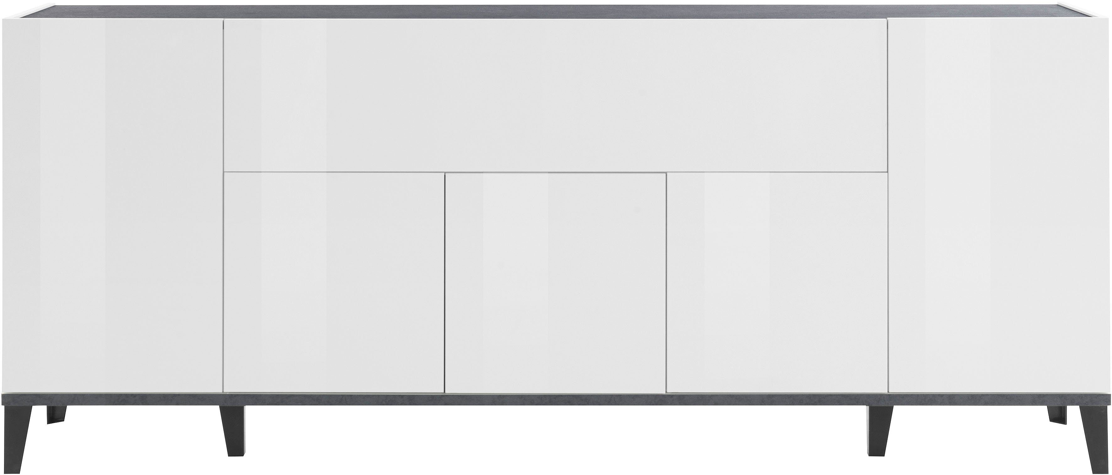 INOSIGN Dressoir SUNRISE Dressoir met 5 deuren en 1 klepdeur, breedte 200 cm