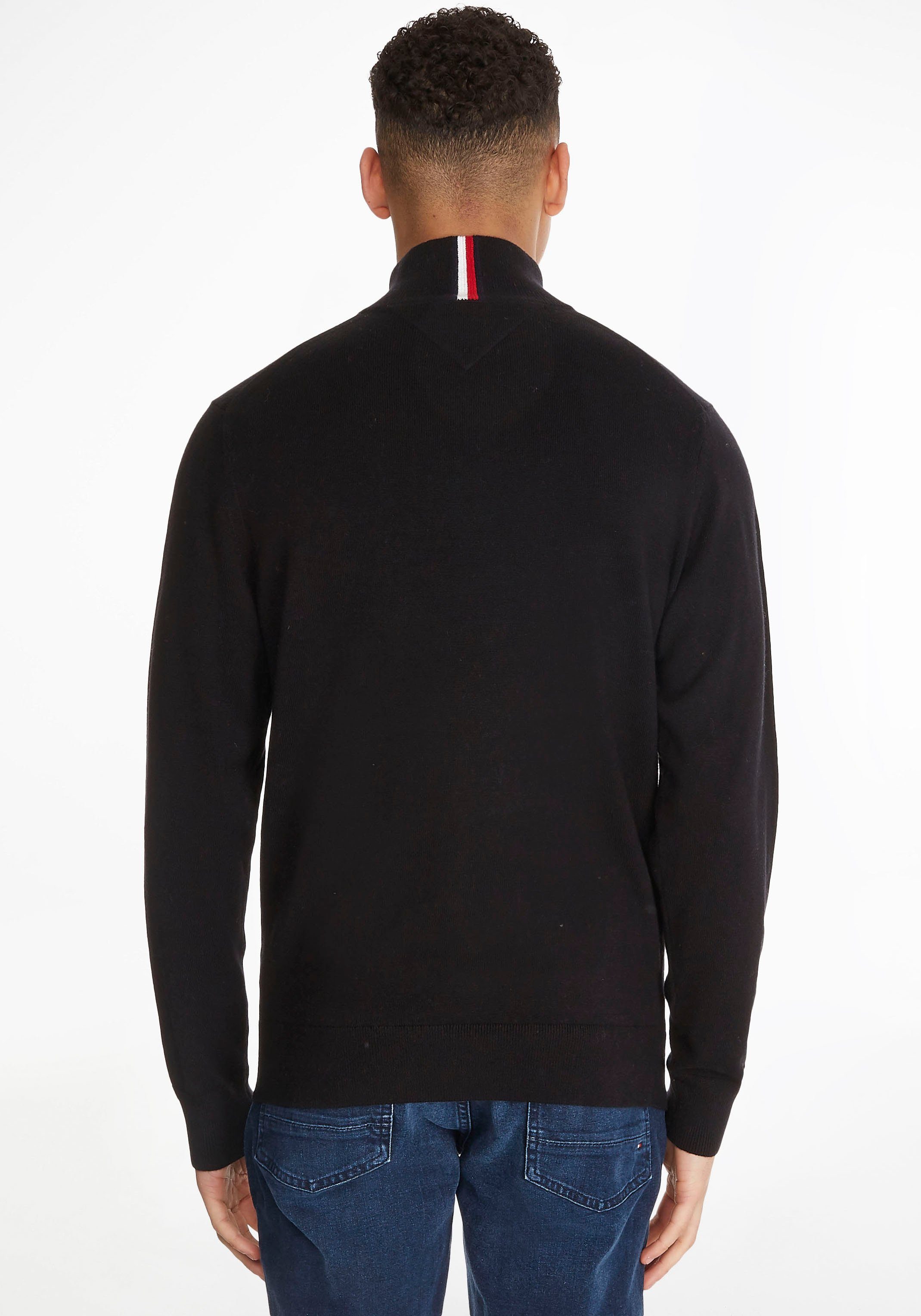 Tommy Hilfiger Schipperstrui PIMA ORG CTN CASHMERE ZIP MOCK