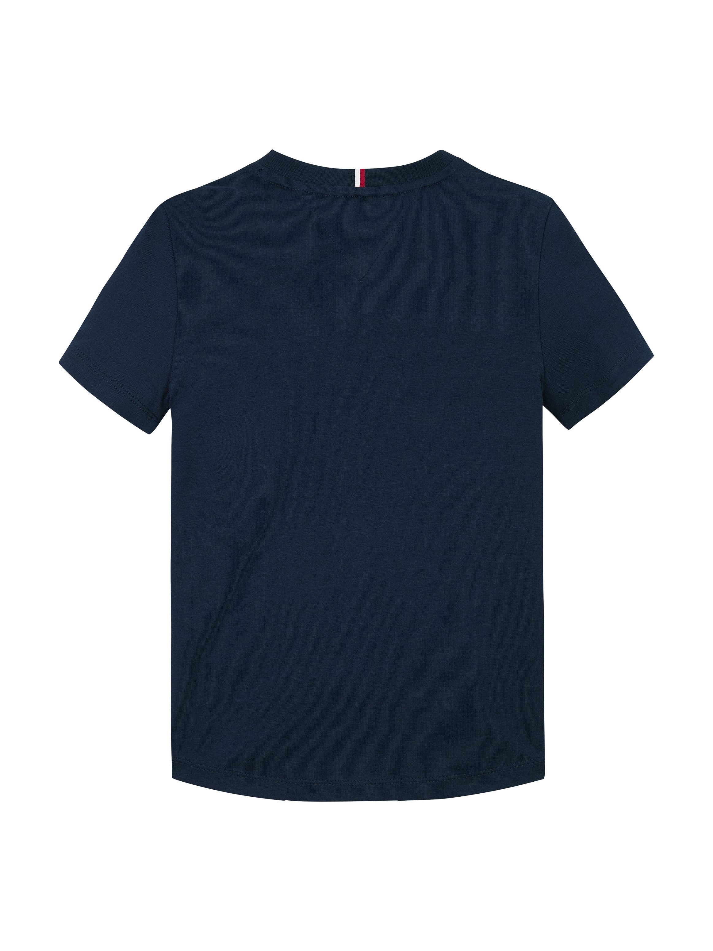 Tommy Hilfiger T-shirt TH RIB REG TEE SS in ribbellook, met logo-inscriptie