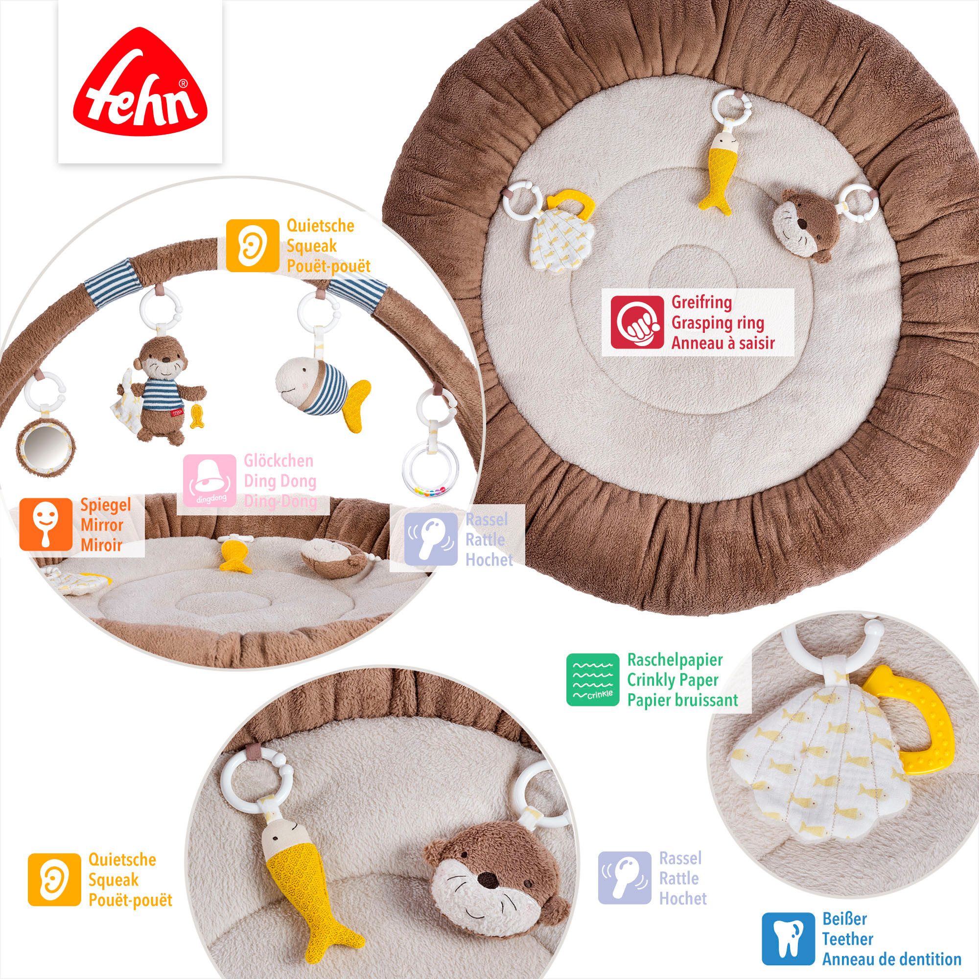 Fehn Babygym Otter Theo, 3-D-activiteit-nest Otter