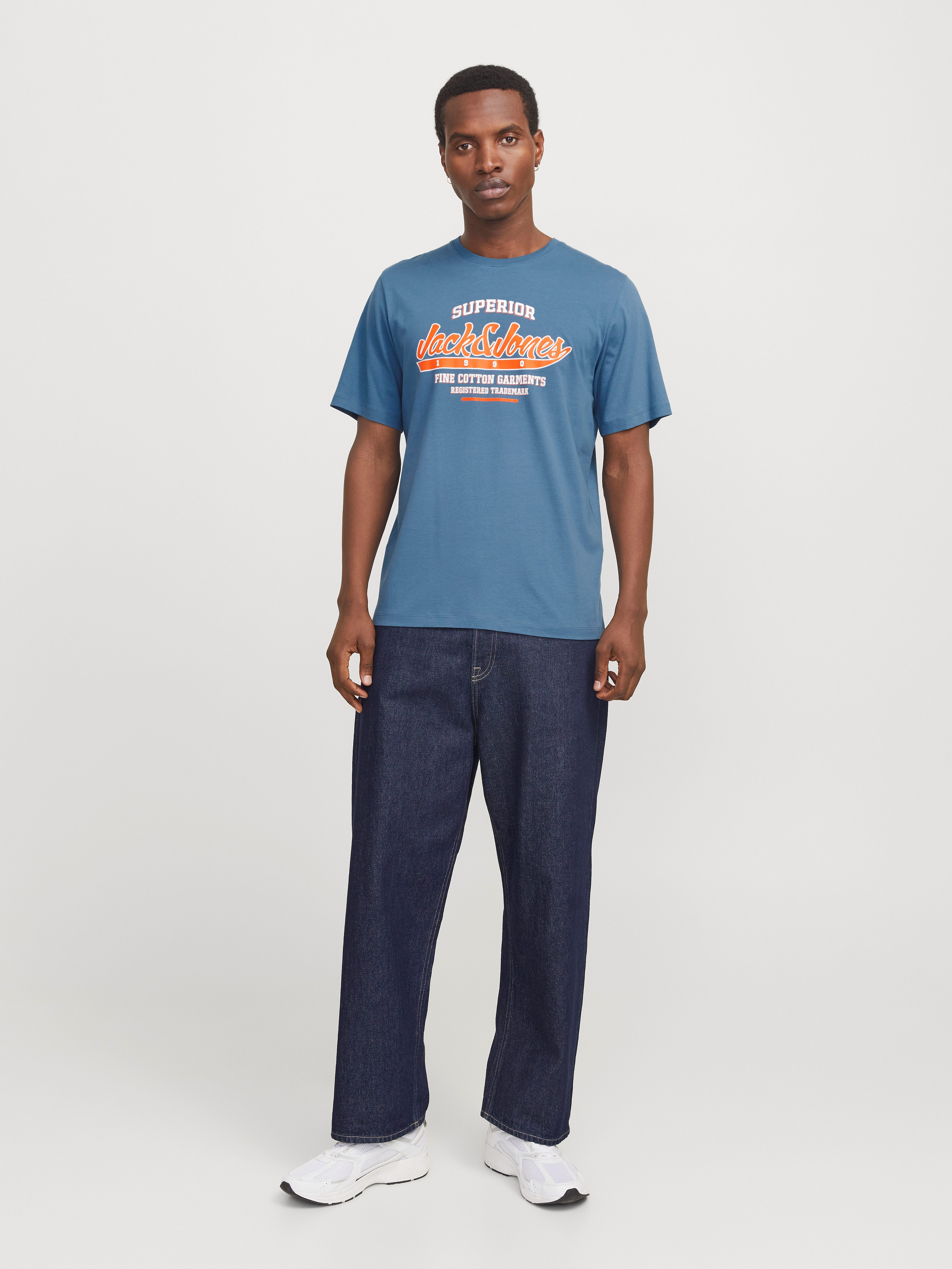Jack & Jones Shirt met ronde hals JJELOGO TEE SS O-NECK 2 COL SS25 SN
