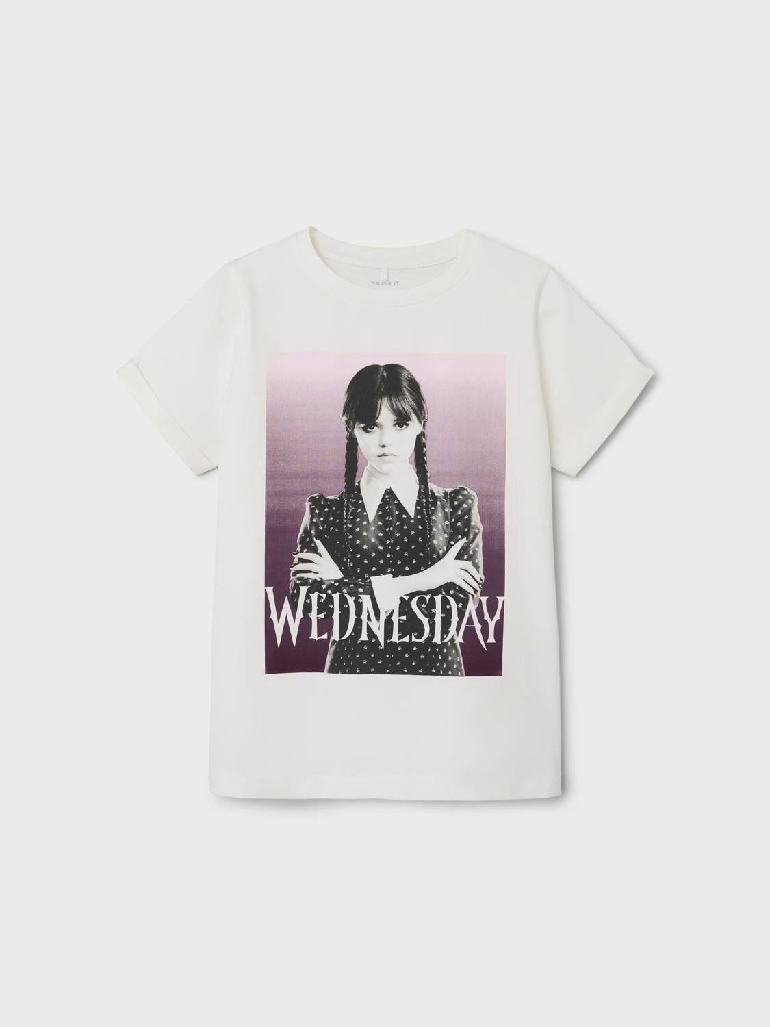 Name It Shirt met korte mouwen NKFJAX WEDNESDAY SS TOP BOX NOOS SKY