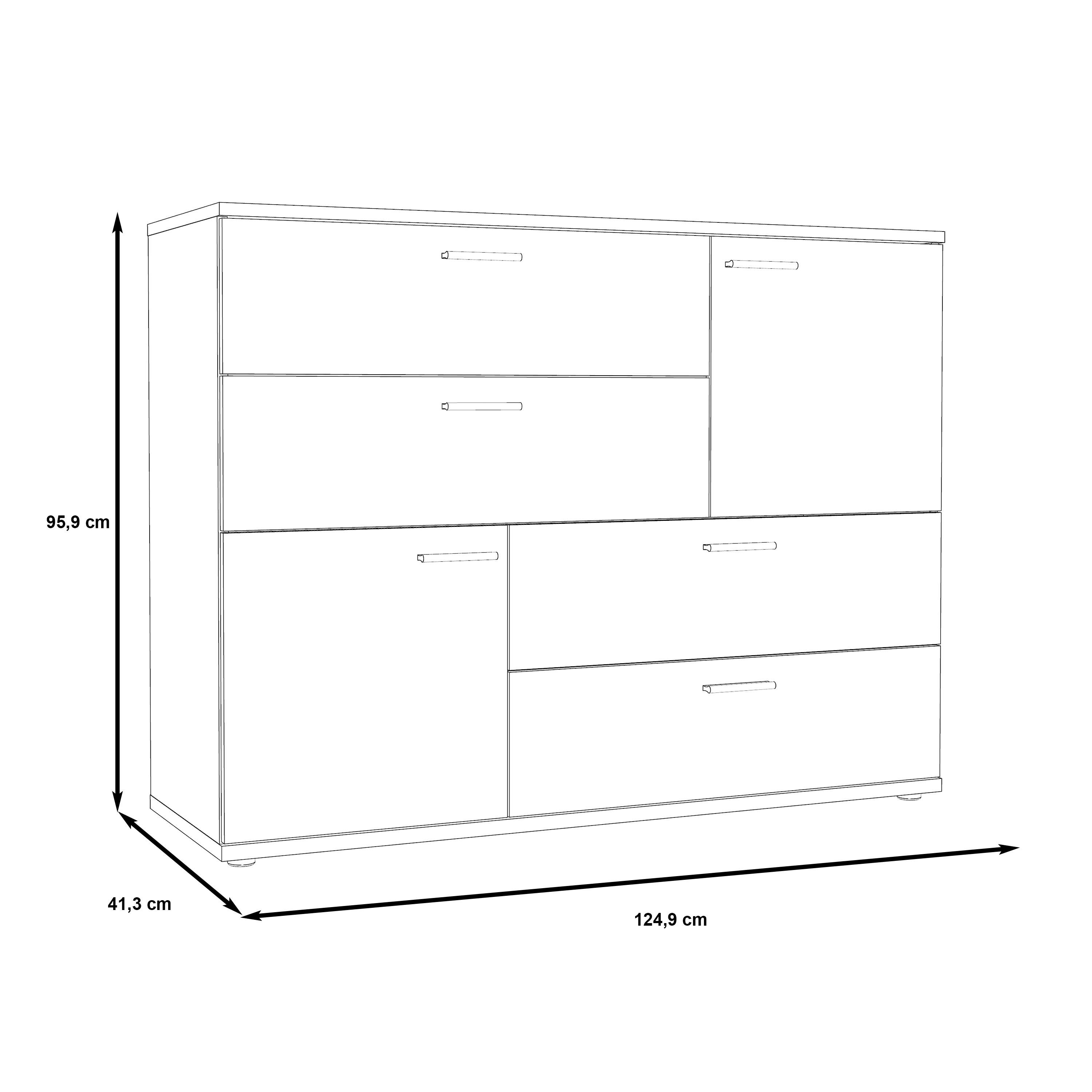 FORTE Kast Skive Breedte ca. 125 cm