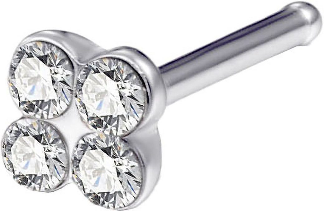 Firetti Neuspiercing-set Multipack sieraden cadeau roestvrijstalen piercing neussteker bloem (set 7-delig)