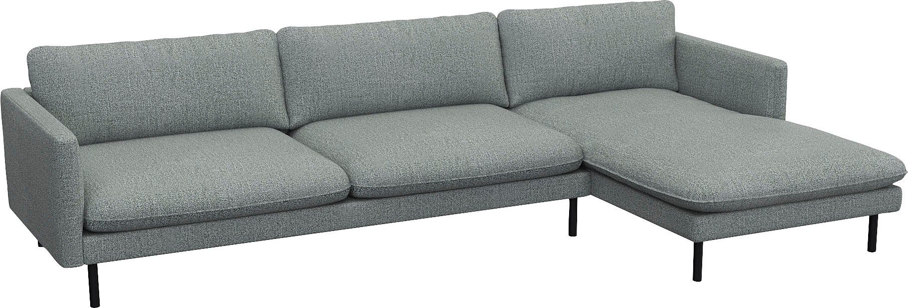 FLEXLUX Hoekbank Bolzano, elegant en comfortabel, L-vorm Zitting van koudschuim & stalen vering, losse zit- en rugkussens