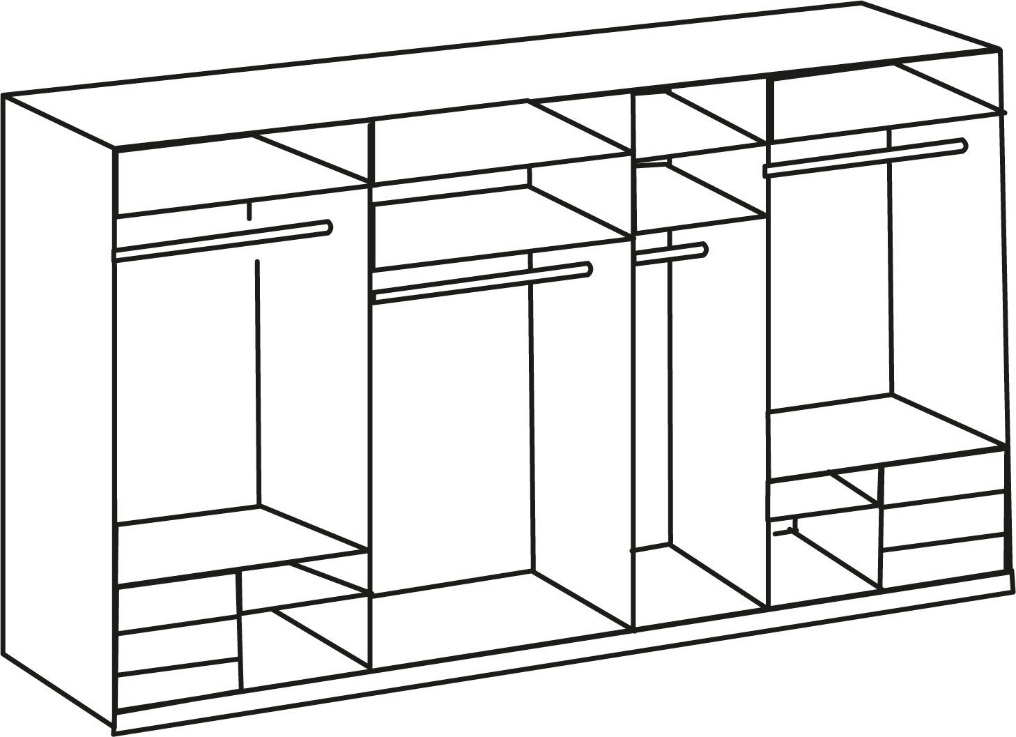 Wimex Zweefdeurkast Level by fresh to go met synchrone opening