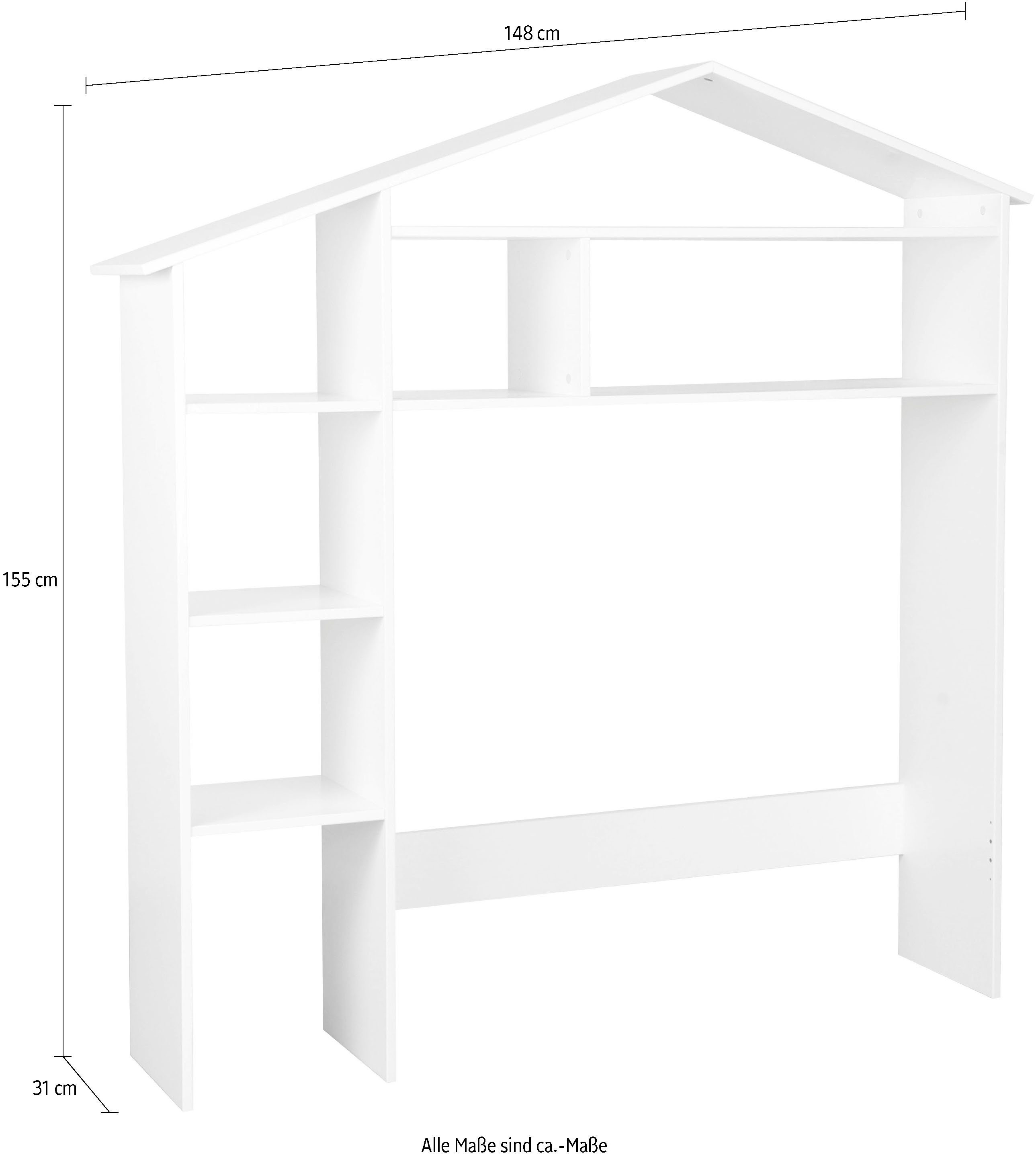 Lüttenhütt Rek Lizzi Hoofdeinde voor kinderbed, voor bedbreedte 100 cm