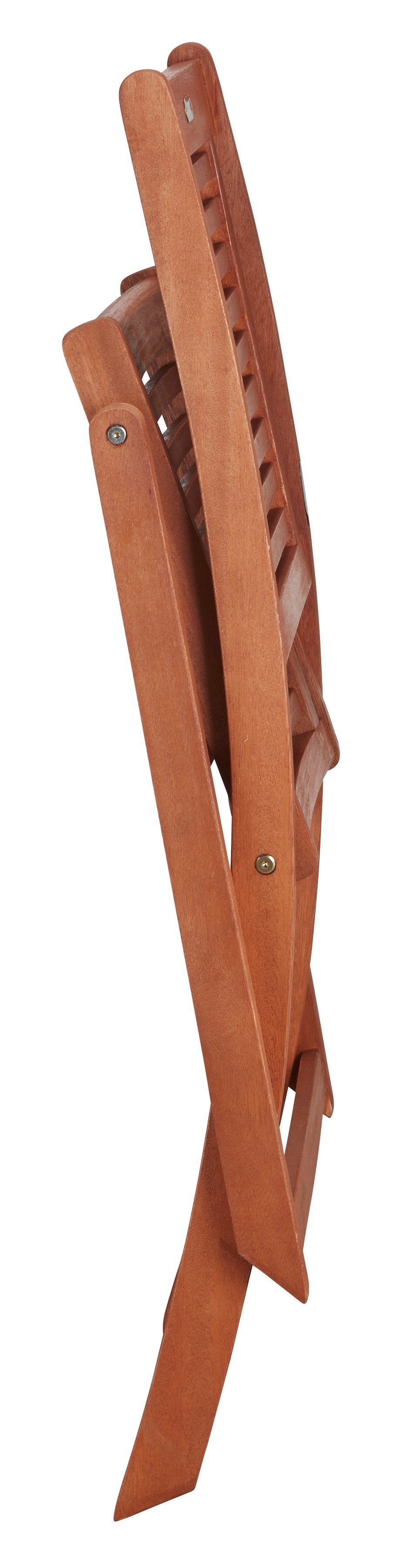 MERXX Tuinstoel Cordoba set van 2, eucalyptus, opvouwbaar, bruin, incl. omkeerbare kussens (set, 2 stuks)