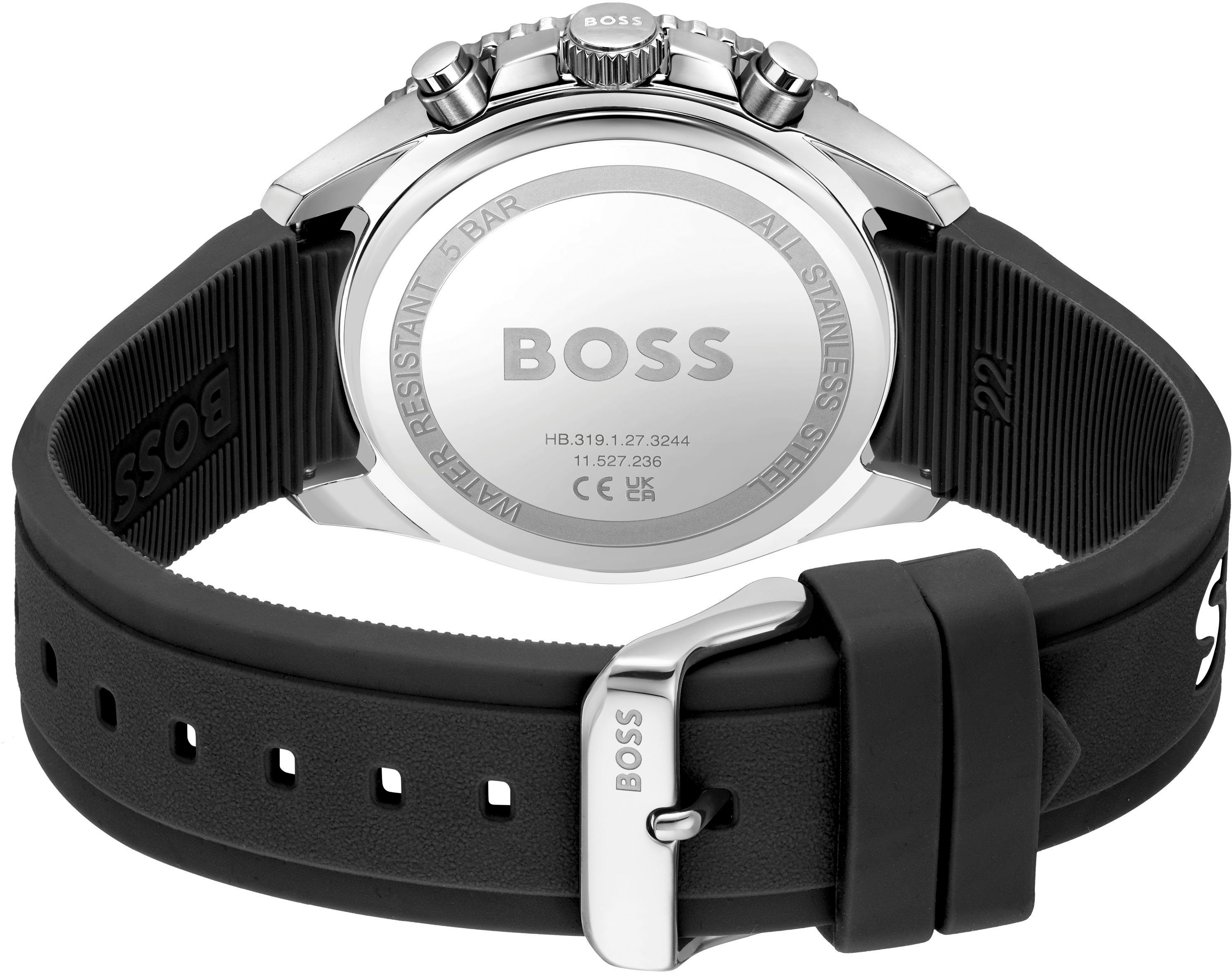 Boss Chronograaf RUNNER Quartzhorloge, herenhorloge, horloge, stopwatchfunctie, roestvrijstalen band