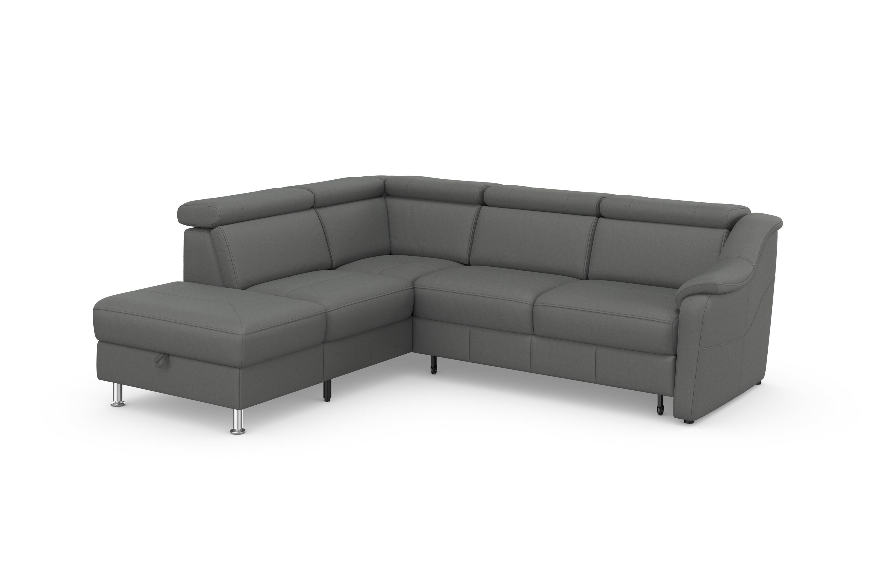 sit&more Hoekbank Freetown L-vorm met verstelbare hoofdsteun en comfortabele binnenvering