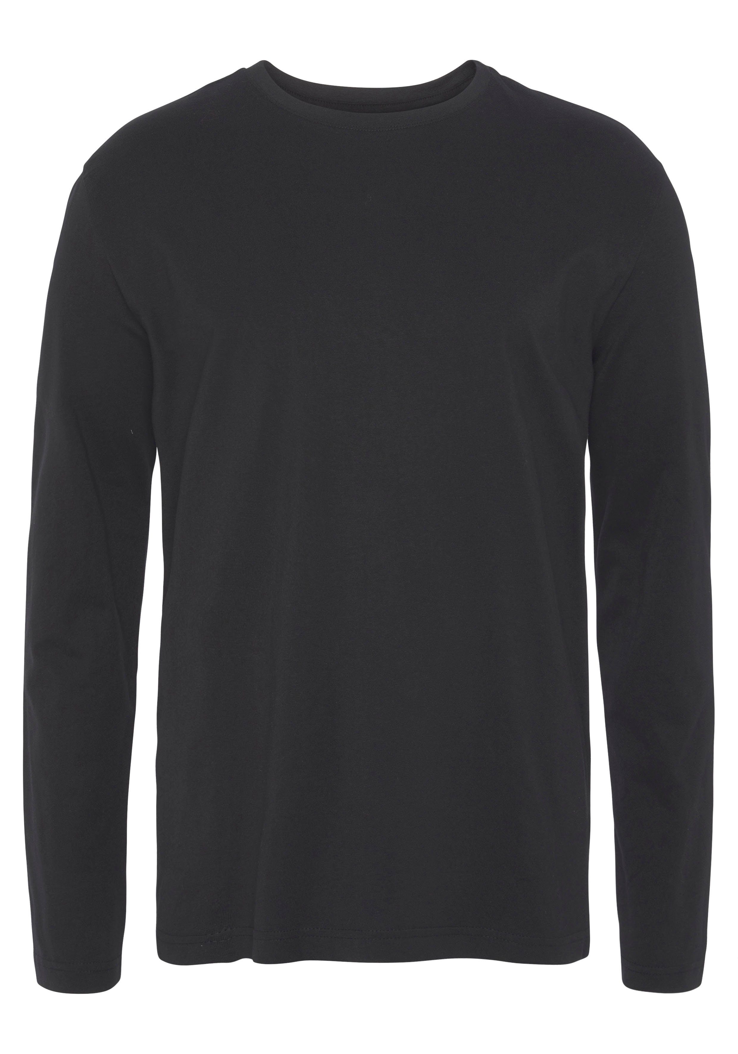 Man's World Shirt met lange mouwen Nieuwe kleur ! Lange mouwen effen van katoen in 3-pack (3-delig Set van 3)