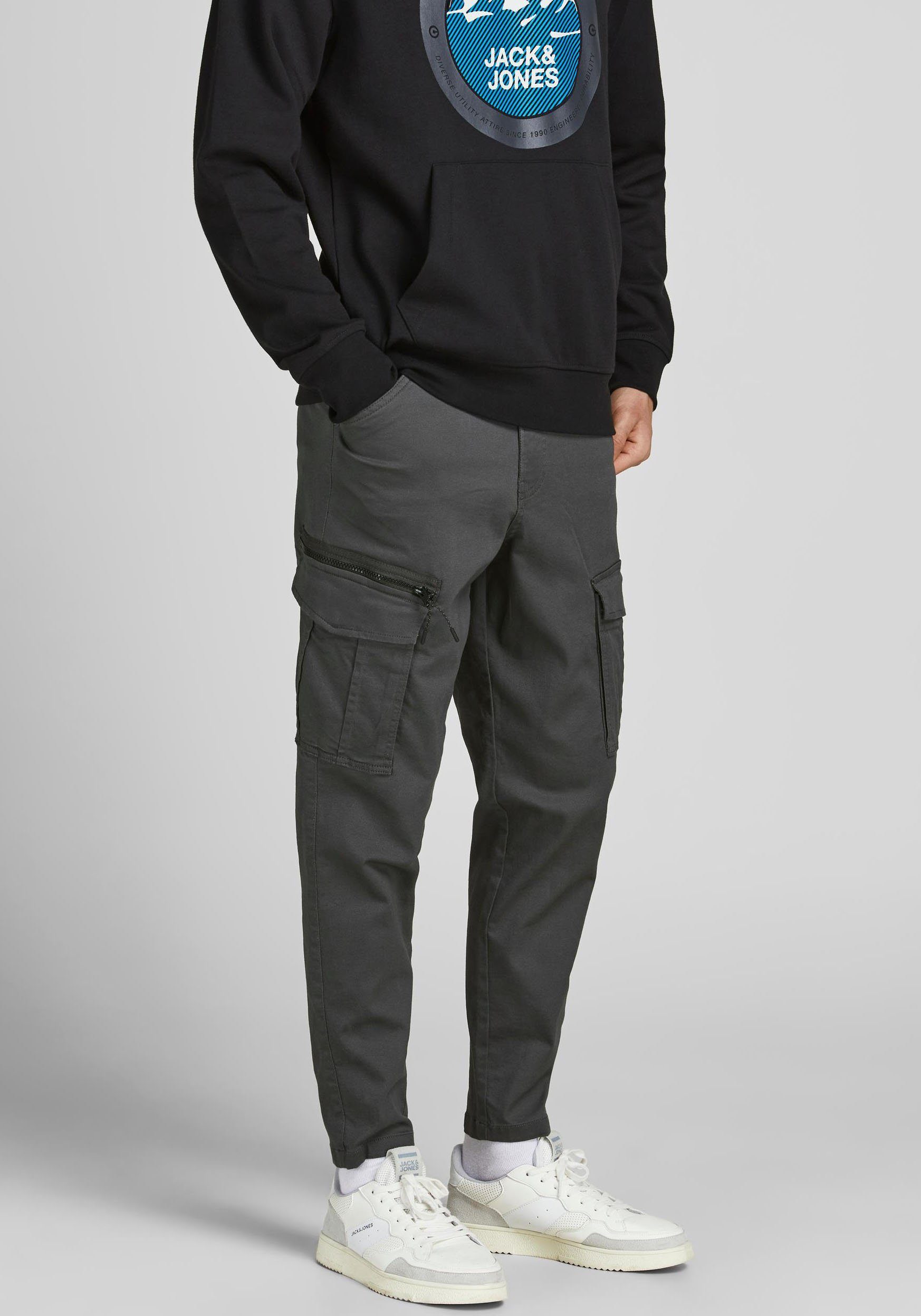 Jack & Jones Cargobroek STACE DEX heren cargobroeken maat 54-kort grijs