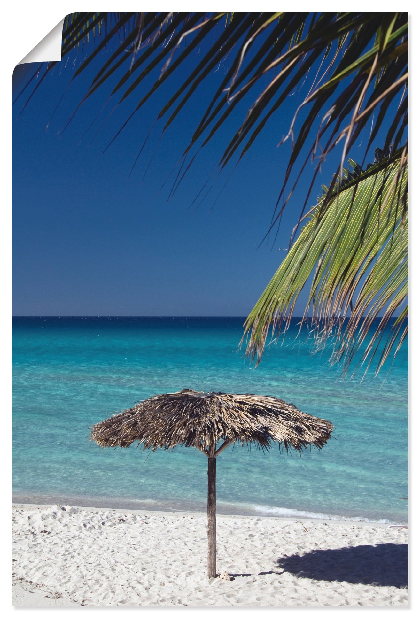 Artland Poster Parasol aan het strand als artprint van aluminium, artprint op linnen, muursticker of poster in verschillende maten foto schilderijen