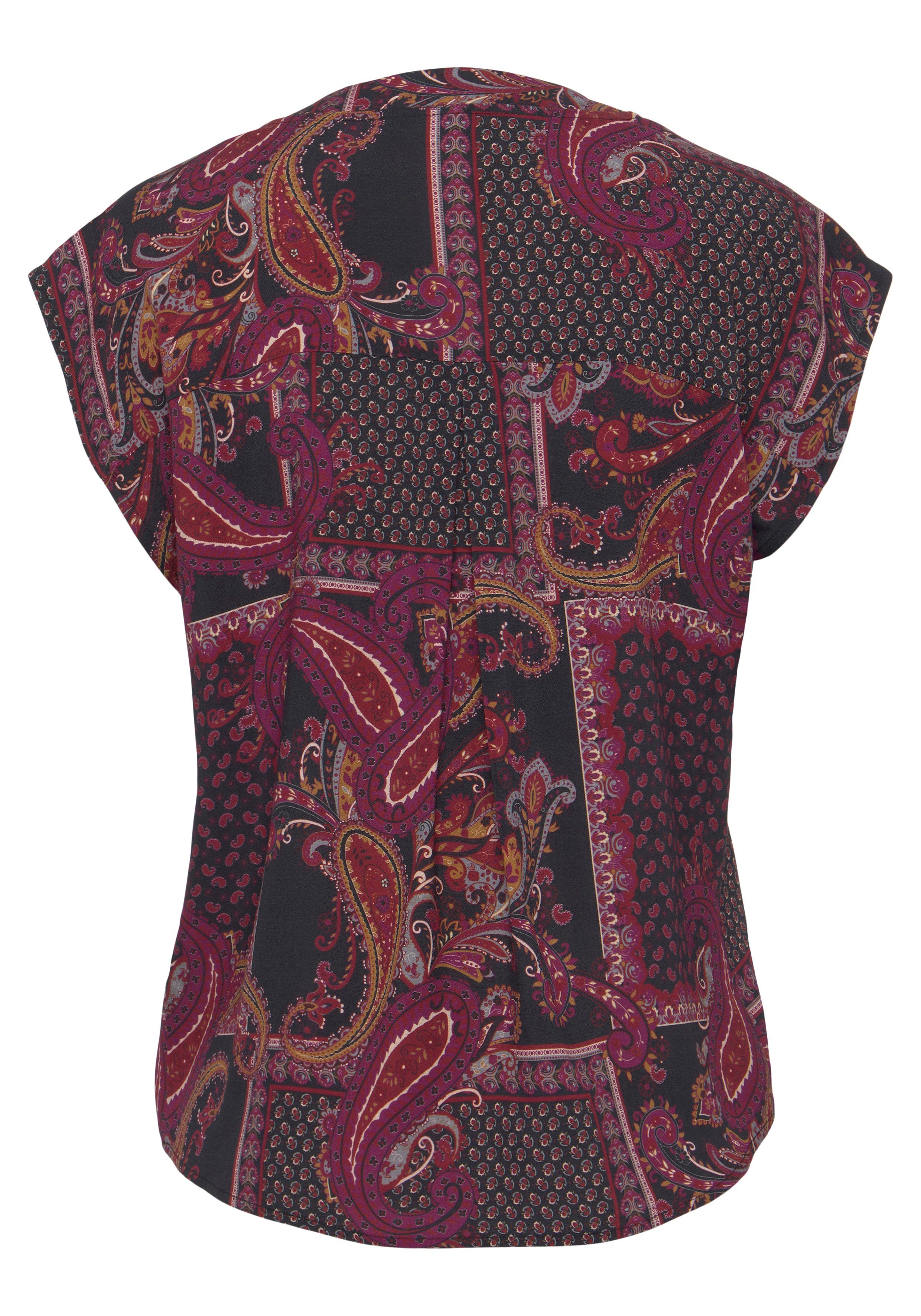 Lascana Blouse zonder sluiting met modieuze knopen, paisleyprint, damesblouse