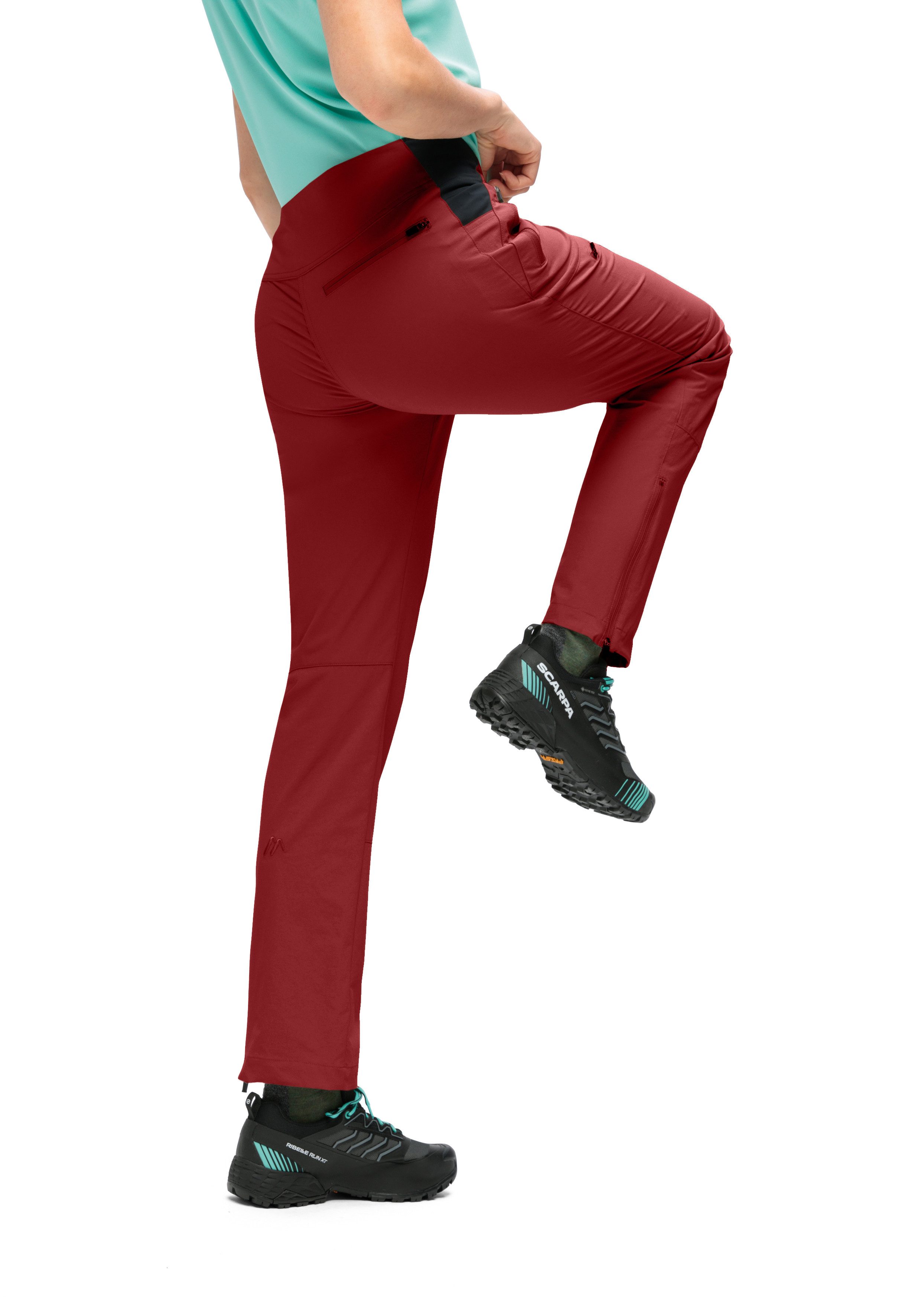 Maier Sports Outdoorbroek Inara slim Vario Dames wandelbroek, functionele broek met variabele tailleband en 4 zakken, slim fit