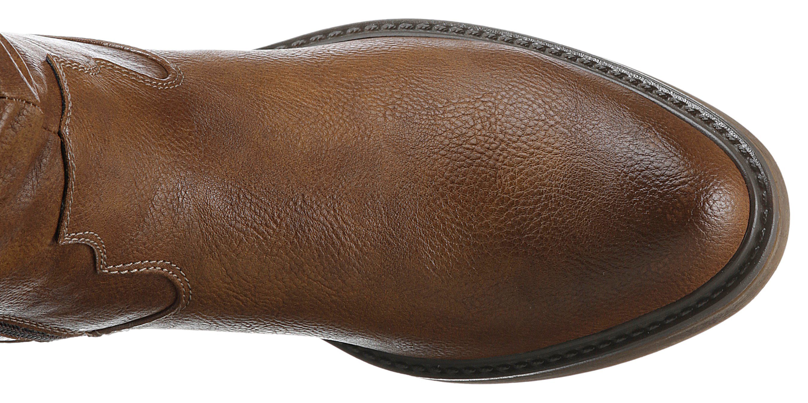 Mustang Shoes Cowboylaarzen met aangerimpelde slouchy-schacht