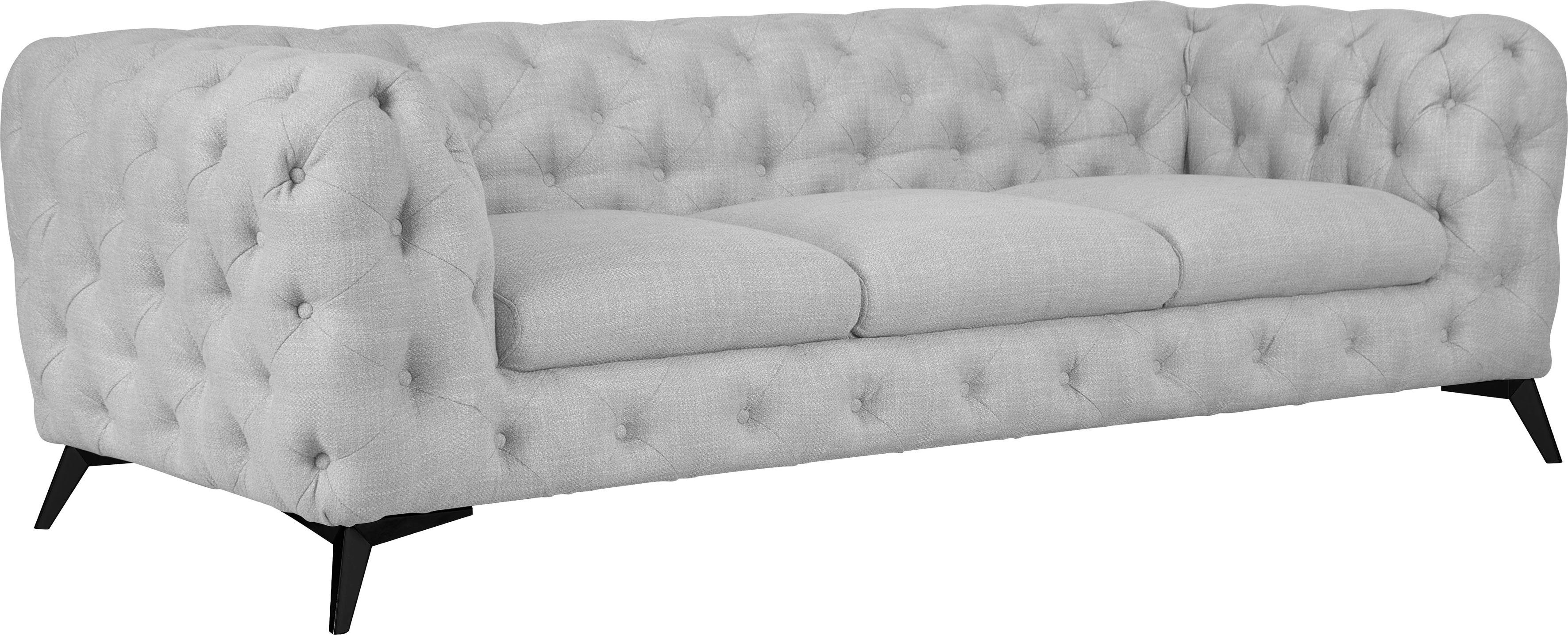 Leonique Chesterfield-bank Glynis luxueuze capitonnage, moderne chesterfield look, kleur van de poten ter keuze