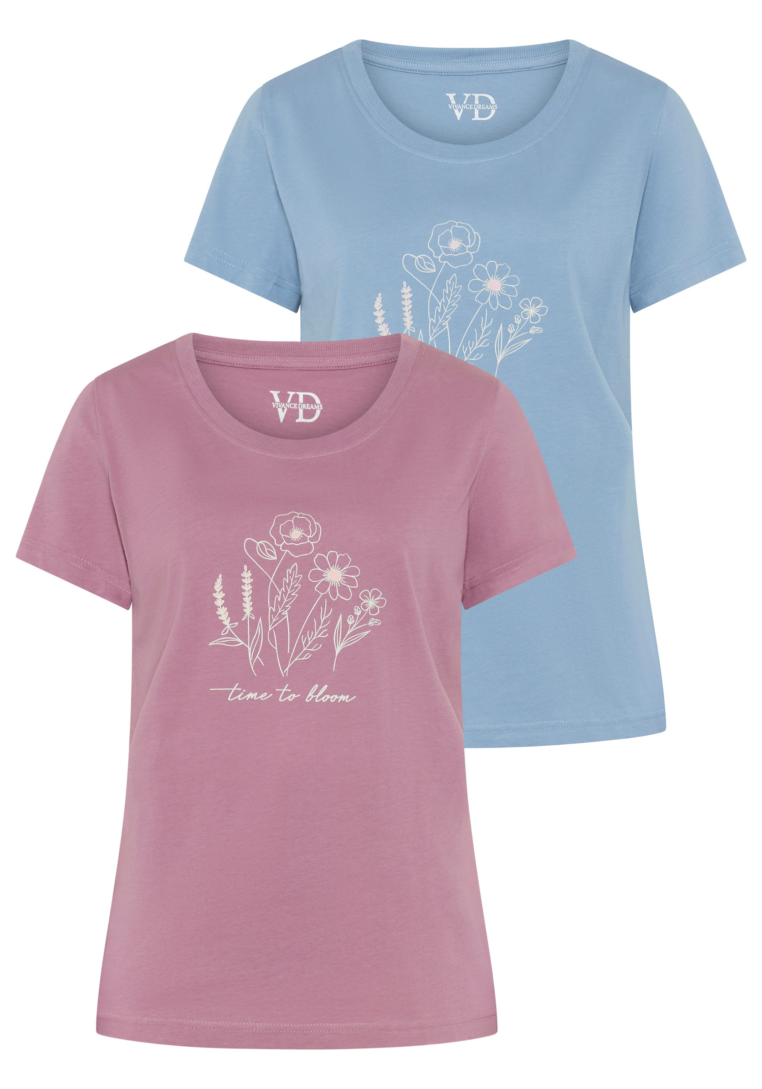 Vivance Dreams Shortama met geruite pyjamashorts (Set van 2)