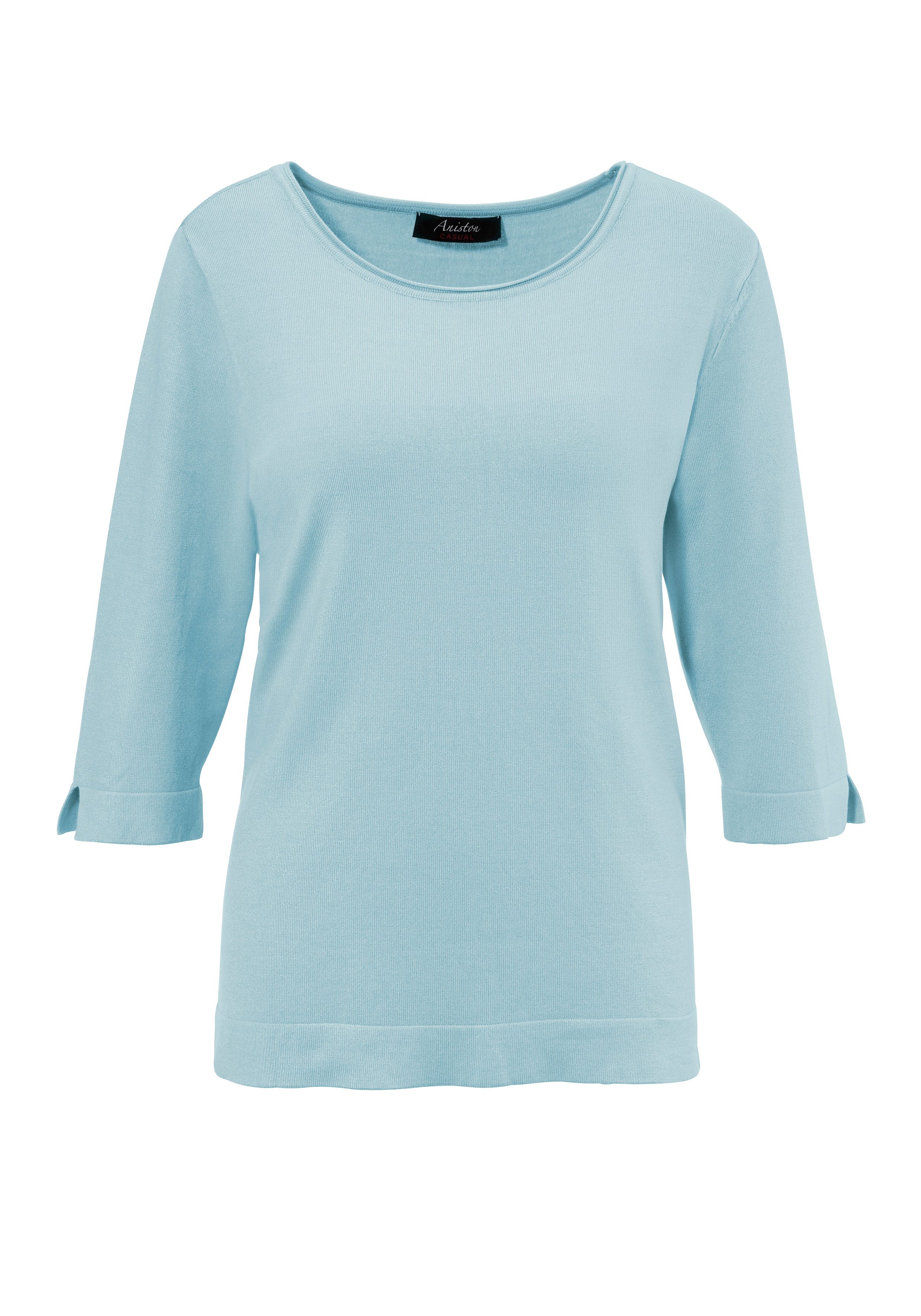 Aniston CASUAL Gebreide trui met klein split aan de 3/4-lange mouwen - nieuwe collectie