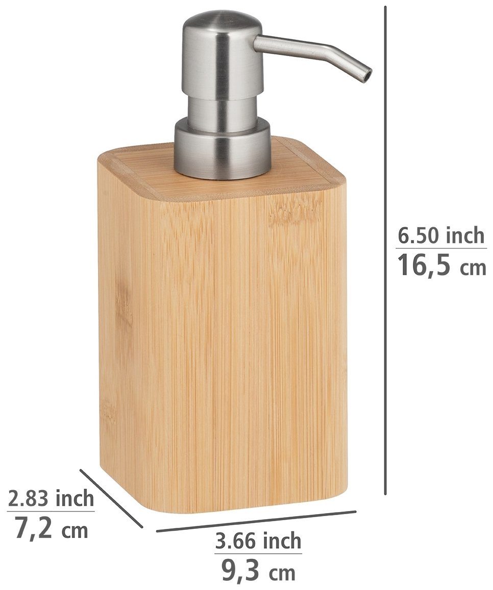 WENKO Zeepdispenser Bambusa van bamboe, capaciteit: 220 ml