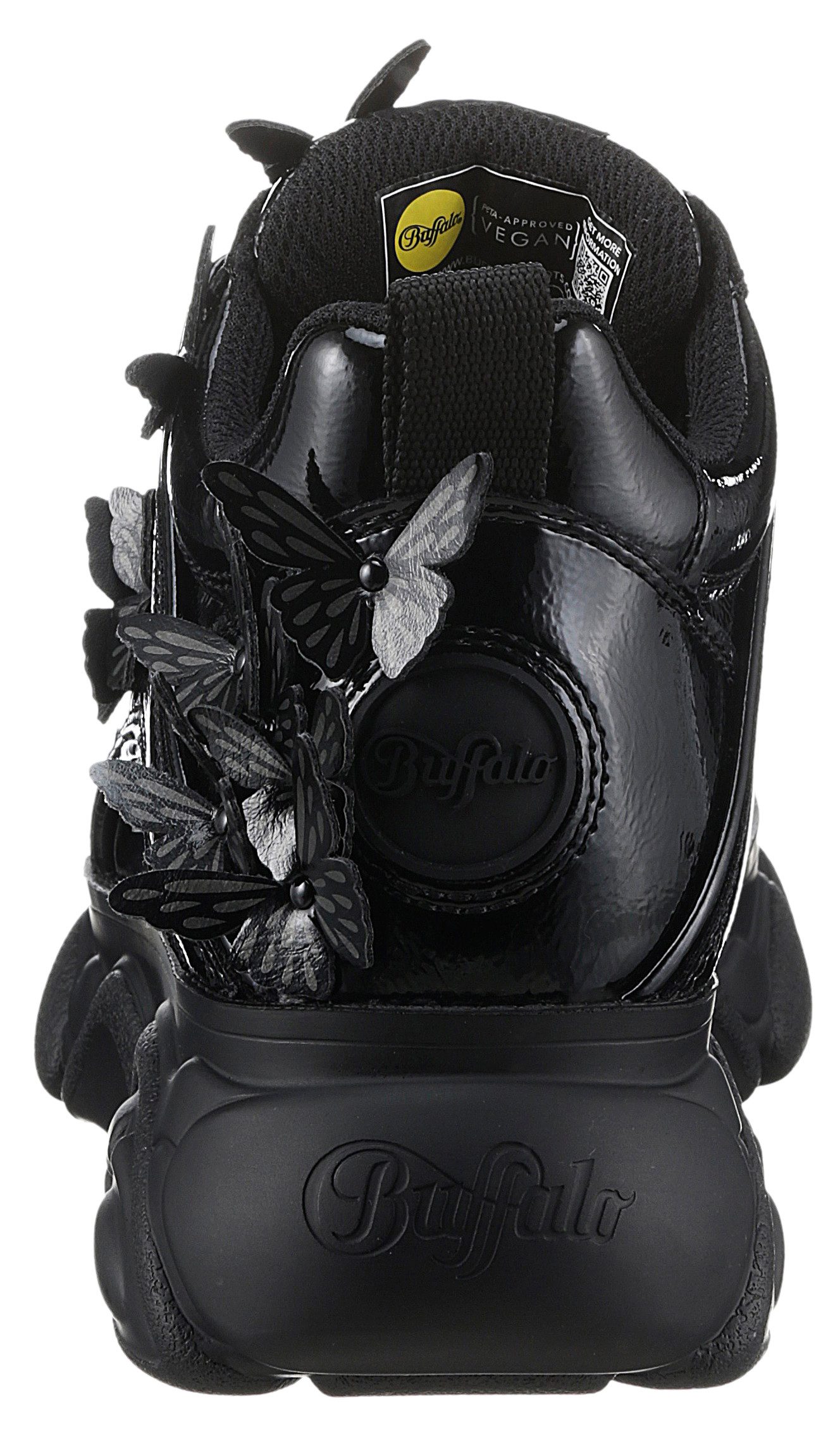 Buffalo Plateausneakers CORIN BUTTERFLIES , vrijetijdsschoen, lage schoen, veterschoen, streetwear, vegan