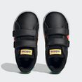 adidas sportswear sneakers grand court lifestyle hook and loop design geïnspireerd op de adidas superstar zwart