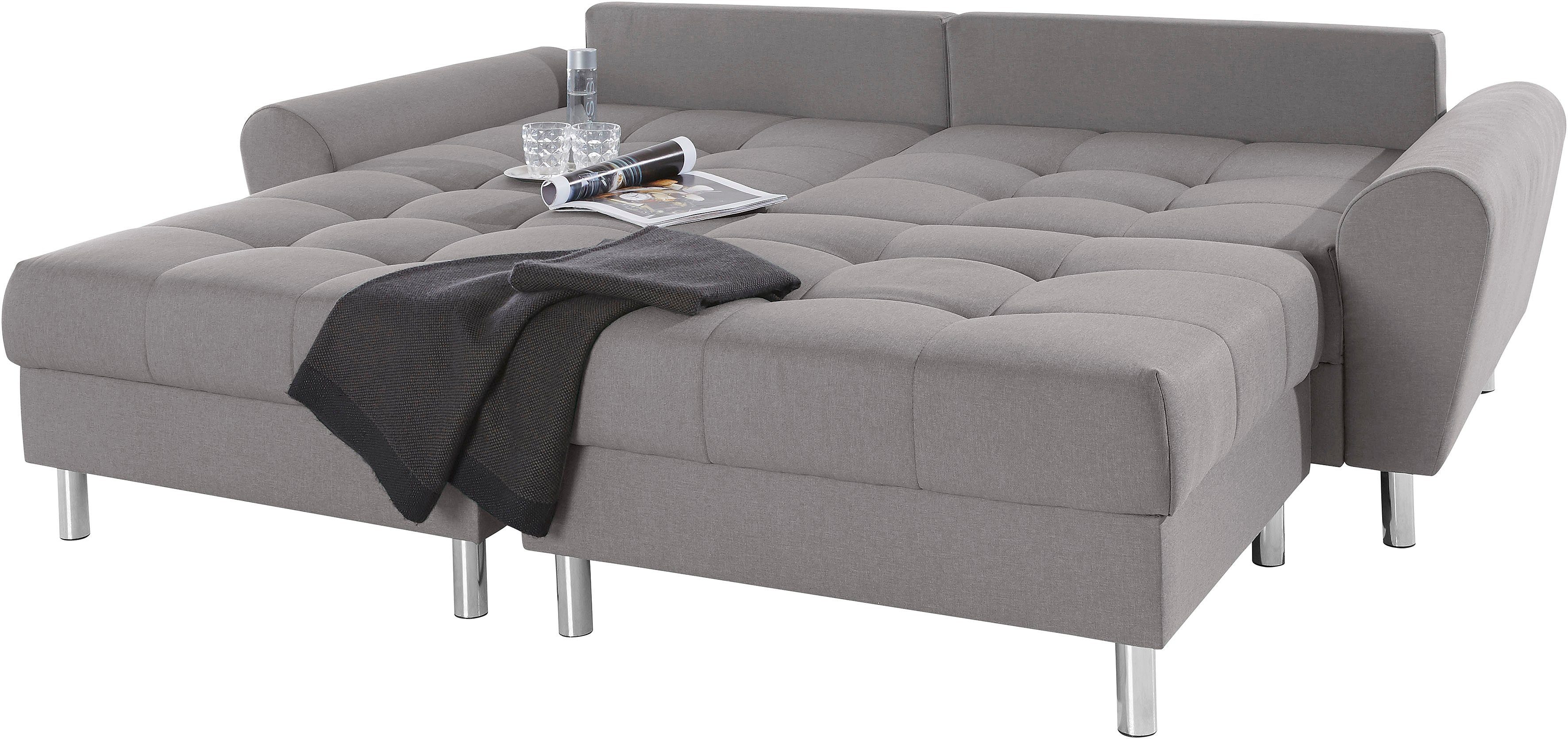 COLLECTION AB Hoekbank Rada L-vorm inclusief hocker, slaapfunctie en binnenvering
