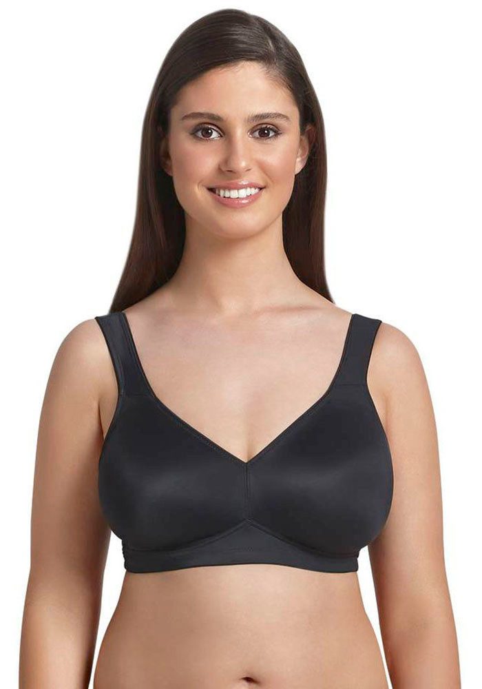 Rosa Faia Soft-bh Twin, T-shirt BH zonder beugel, zijdezachte dubbelzijdige microvezel dames t-shirt bh's maat F F zwart