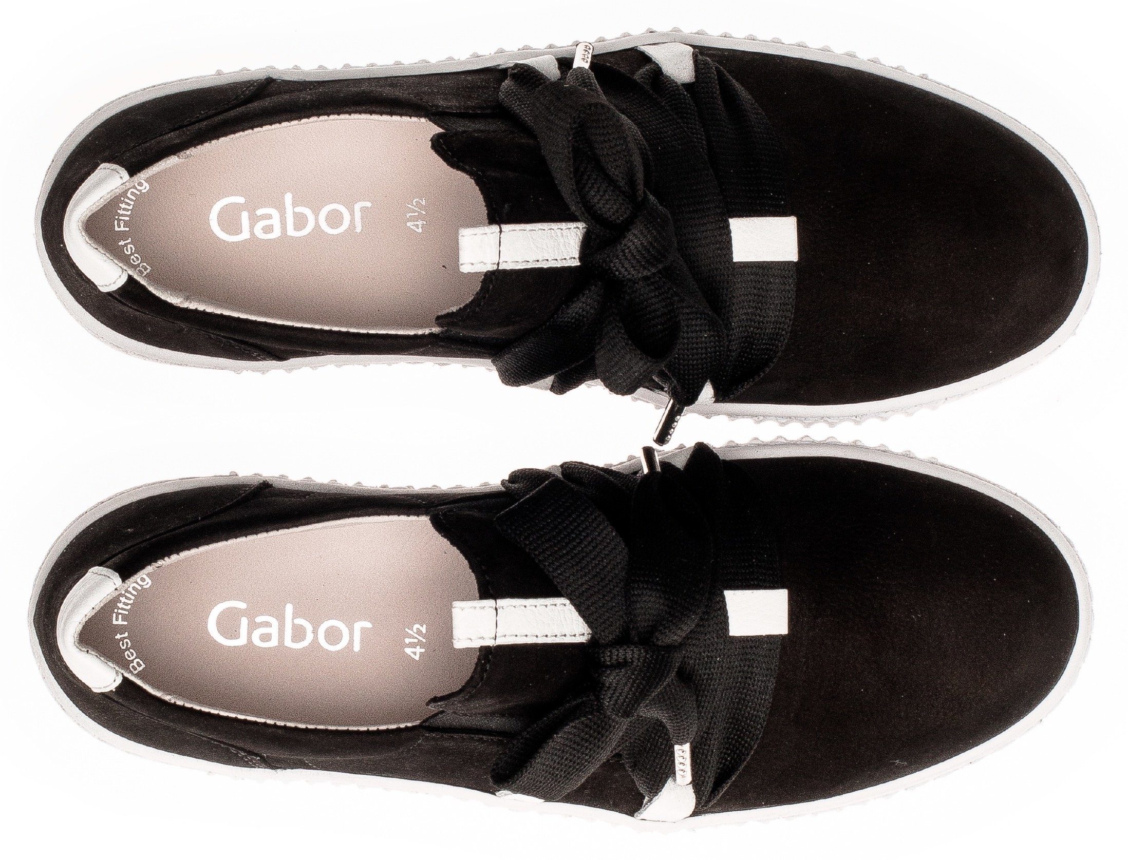 Gabor Plateausneakers Slip-on sneaker, slipper, veterschoen met opgestikte versiersluiting
