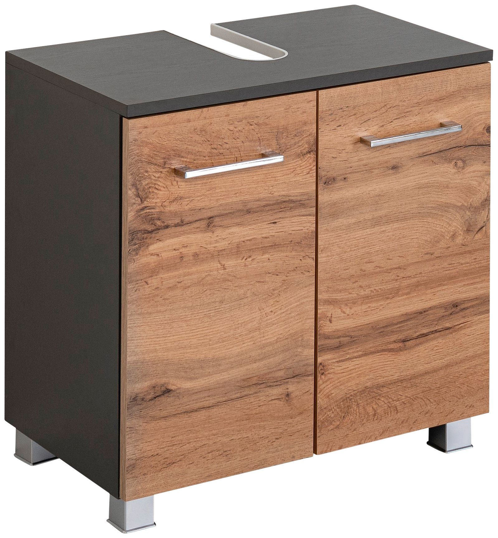 welltime Badkamerserie Avignon met 3d-spiegelkast met led-opzetlamp (2-delig)