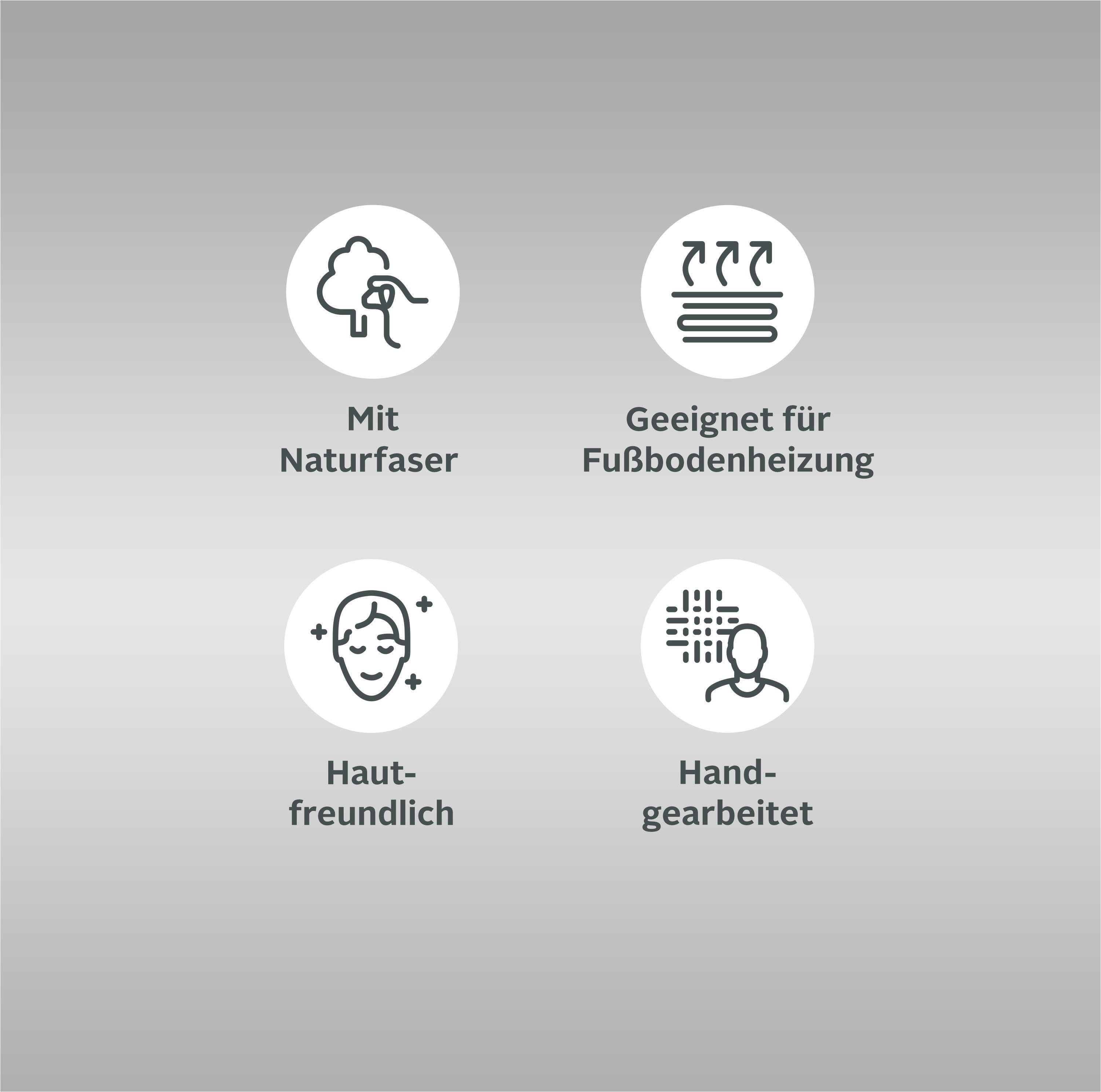my home Set slaapkamerkleedjes Wolly, handgeweven tapijten Slaapkamerkleed, wol, met de hand geweven, loper-set woonkamer, slaapkamer