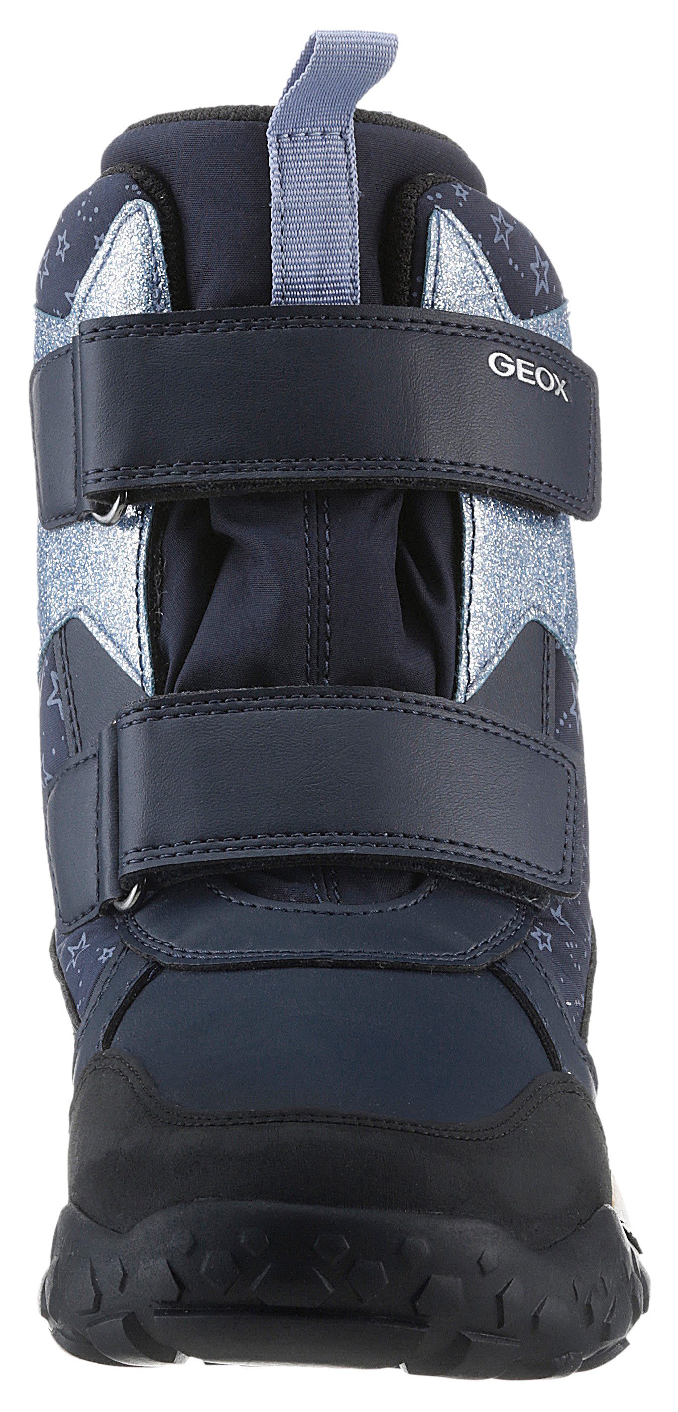 Geox Winterlaarzen J TREKKYUP GIRL B ABX Klittenbandlaarzen, sneeuwlaarzen, winterlaarzen met metallic look