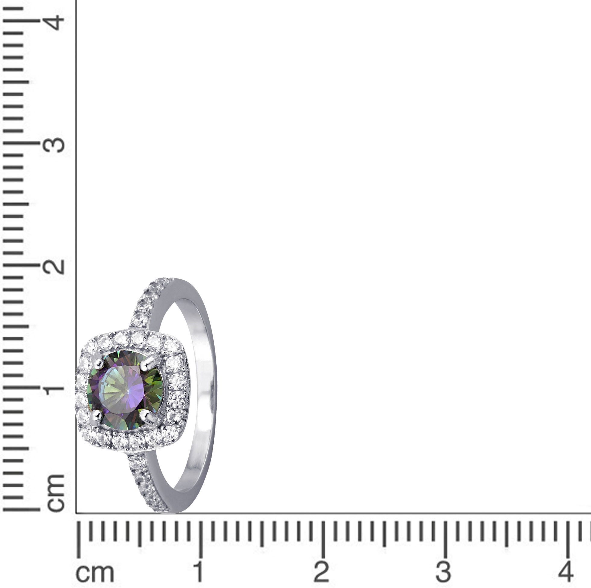Firetti Ring Sieraad cadeau zilverkleur 925 damesring ring kussenvorm